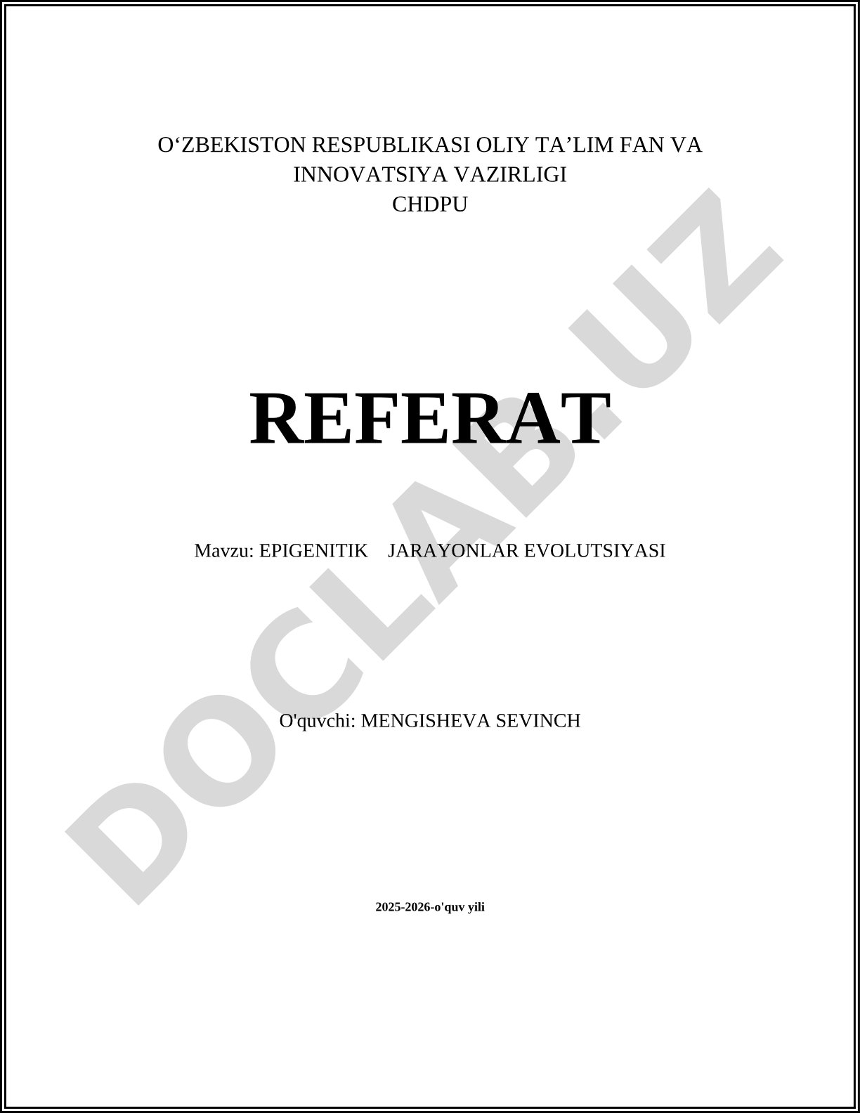 Epigenetik jarayonlar evolyutsiyasi