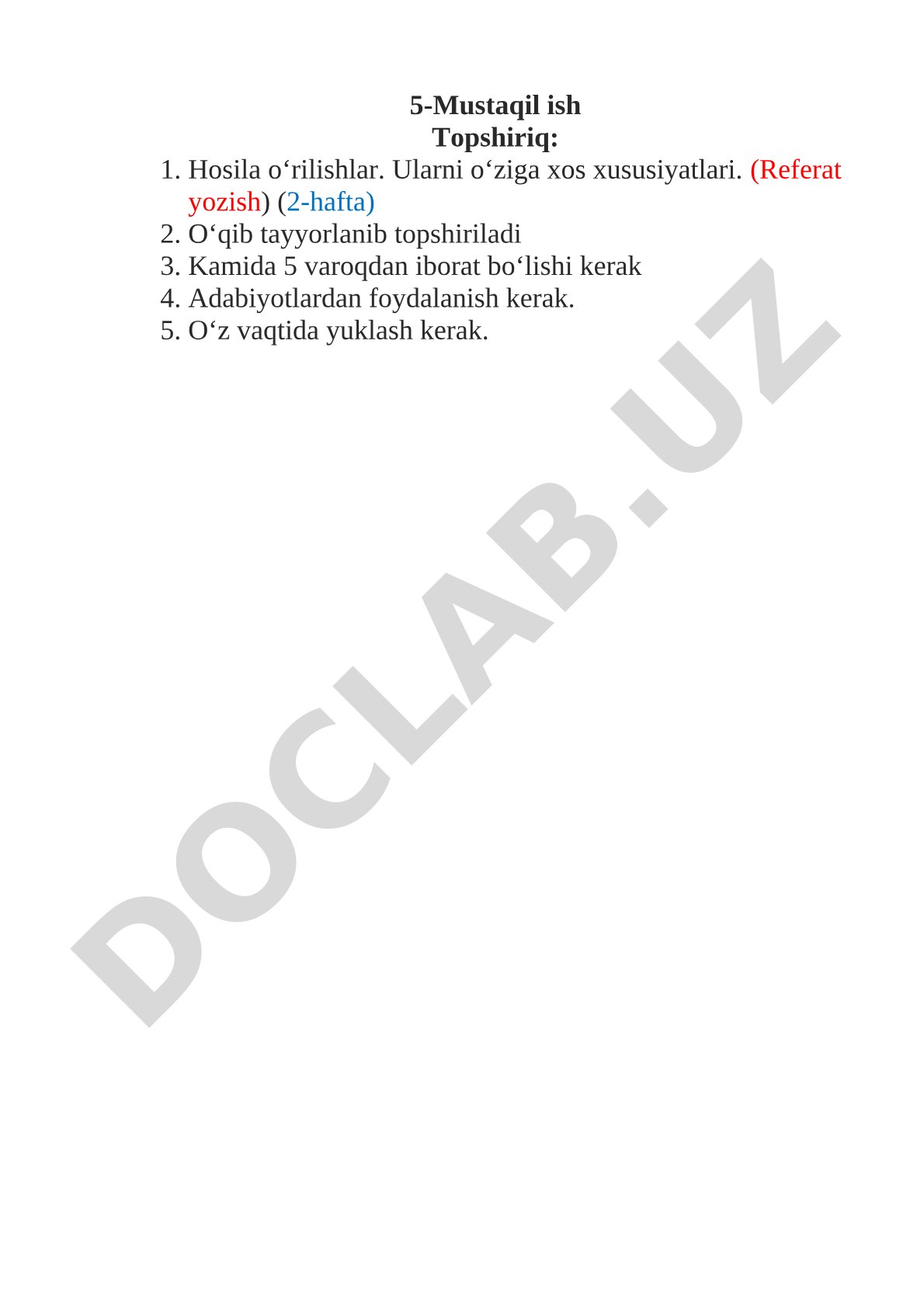 Hosila o‘rilishlar va ularni o‘ziga xos xususiyatlari