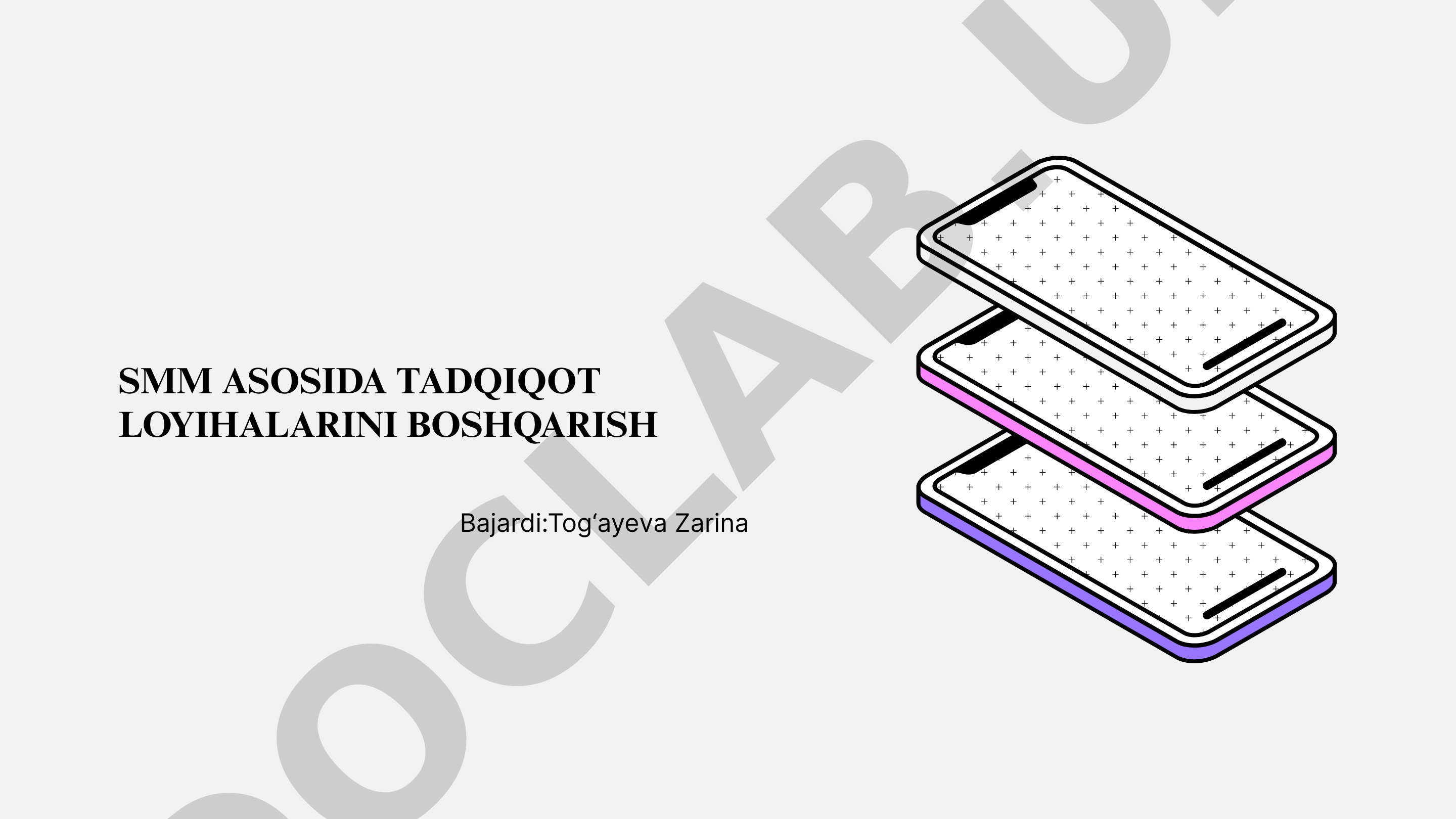 SMM asosida tadqiqot loyihalarini boshqarish