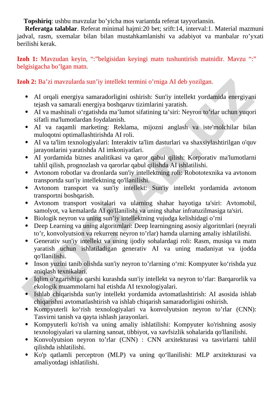 Sun'iy intellekt va uning turli sohalardagi qo'llanilishi