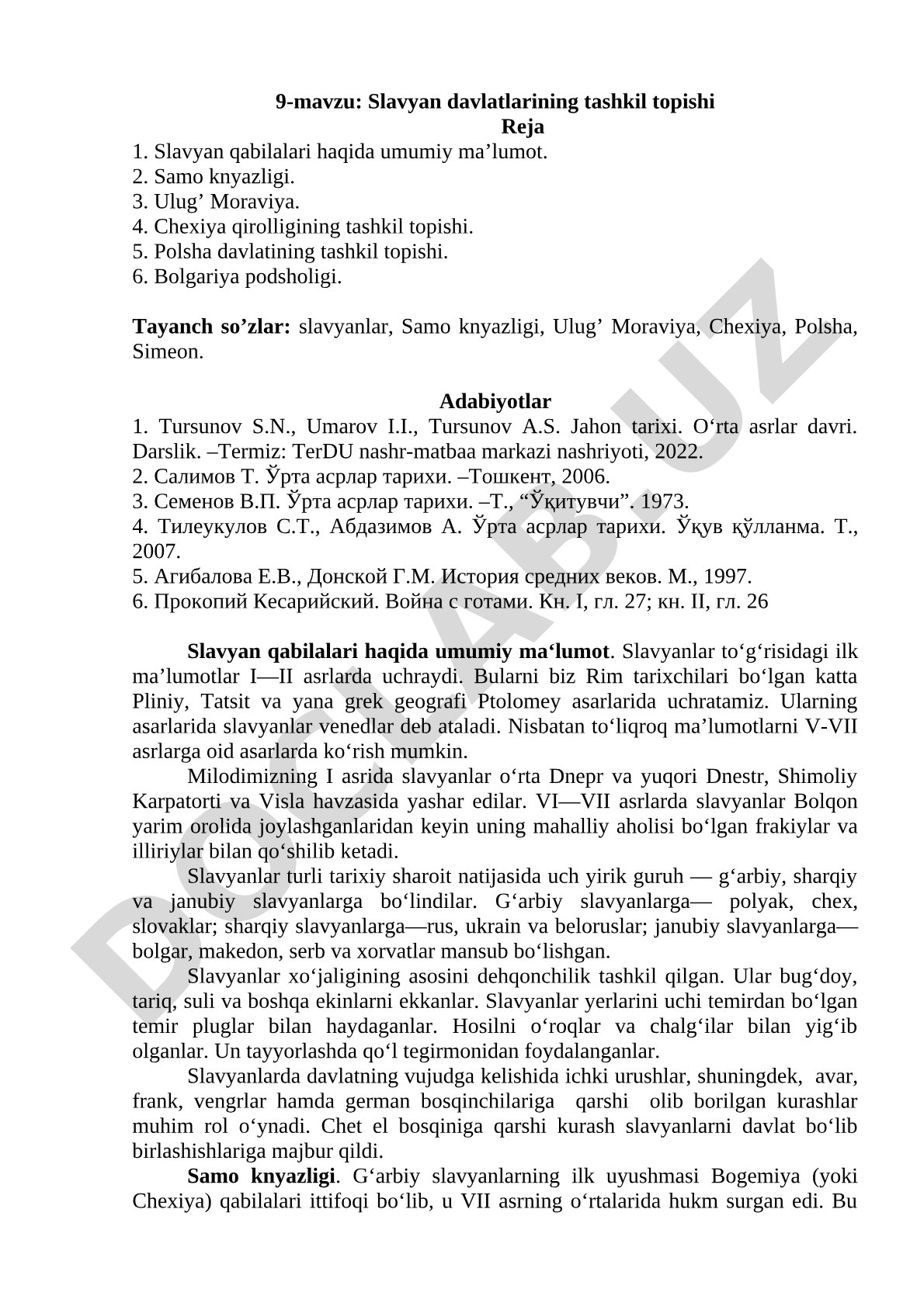 Slavyan davlatlarining tashkil topishi