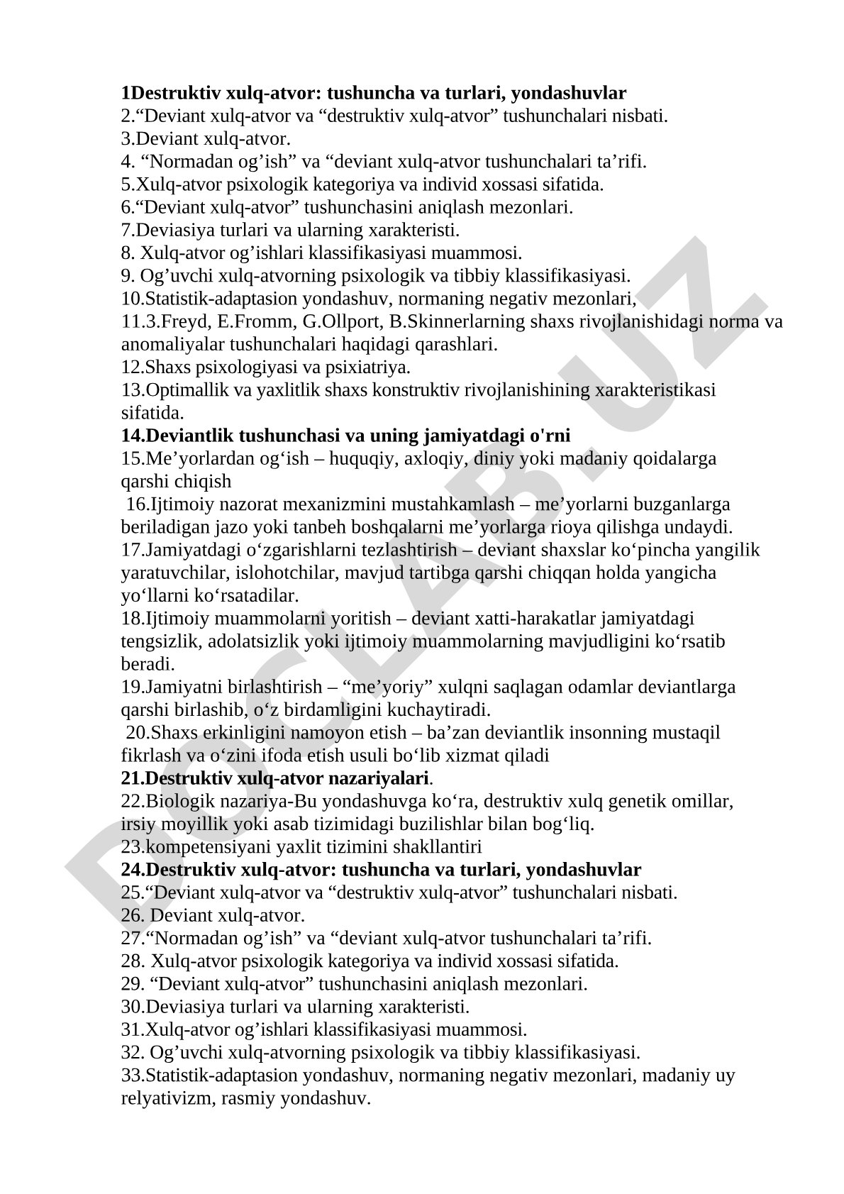 Destruktiv xulq-atvor: tushuncha va turlari, yondashuvlar