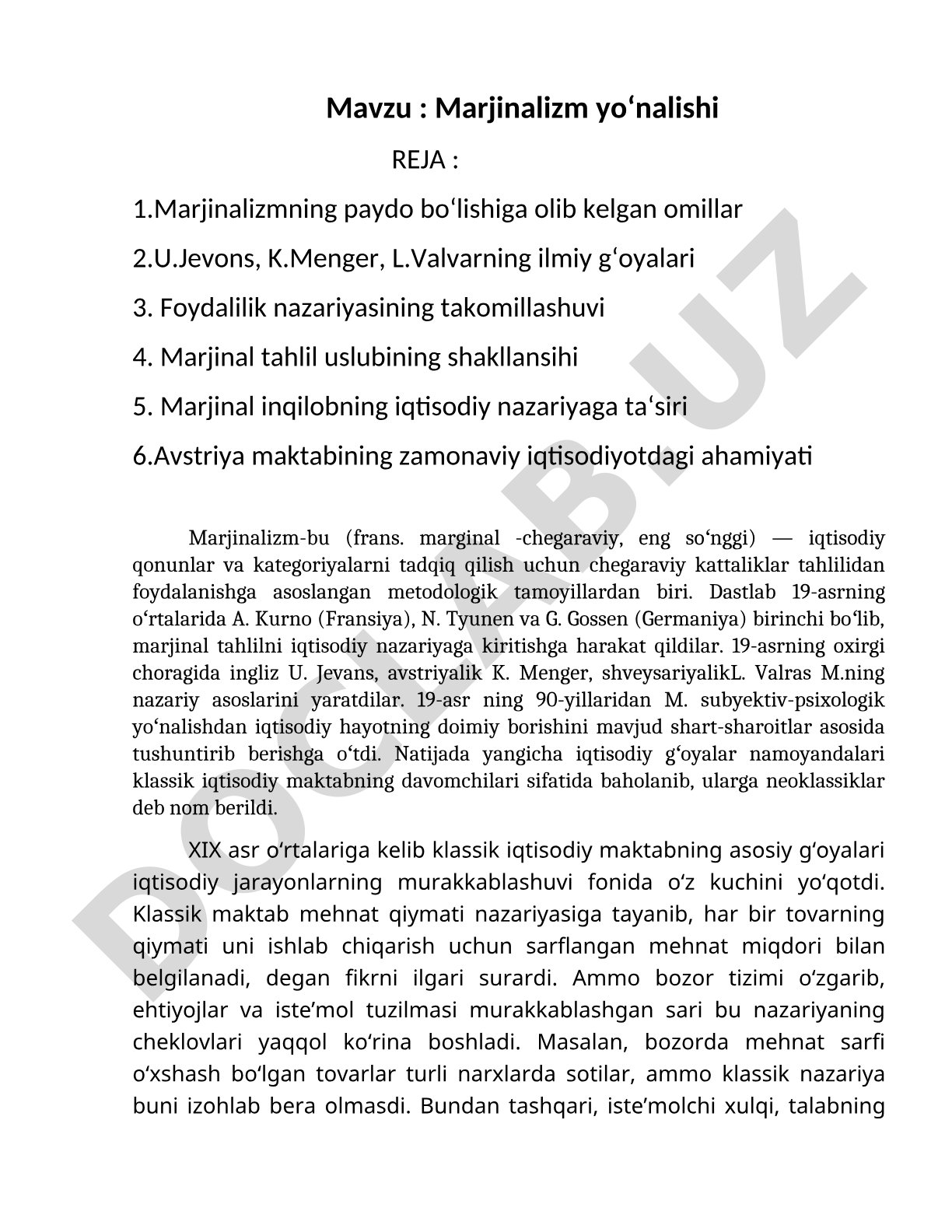 Marjinalizm yo‘nalishi