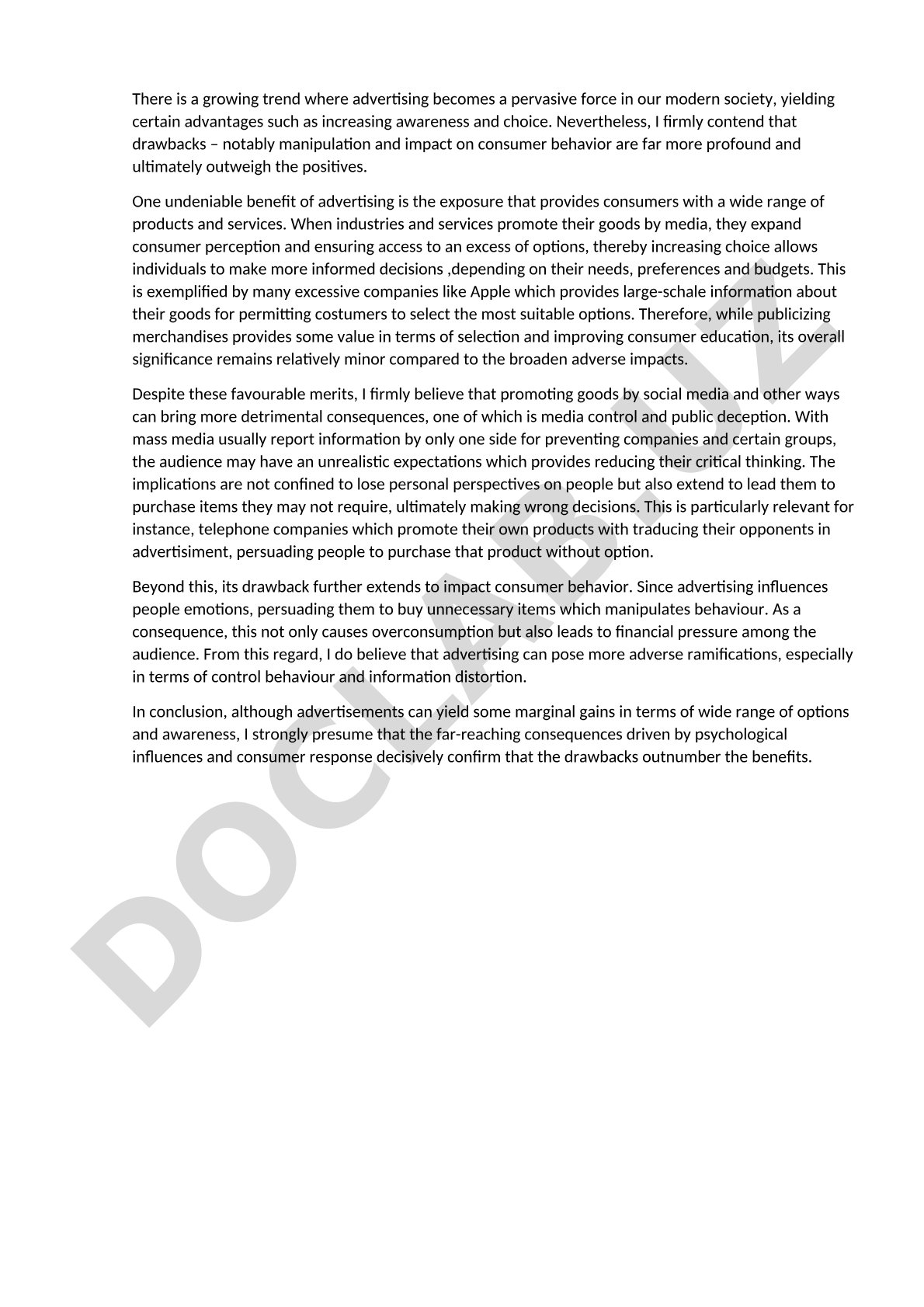 Advertising's impact on consumer behavior
