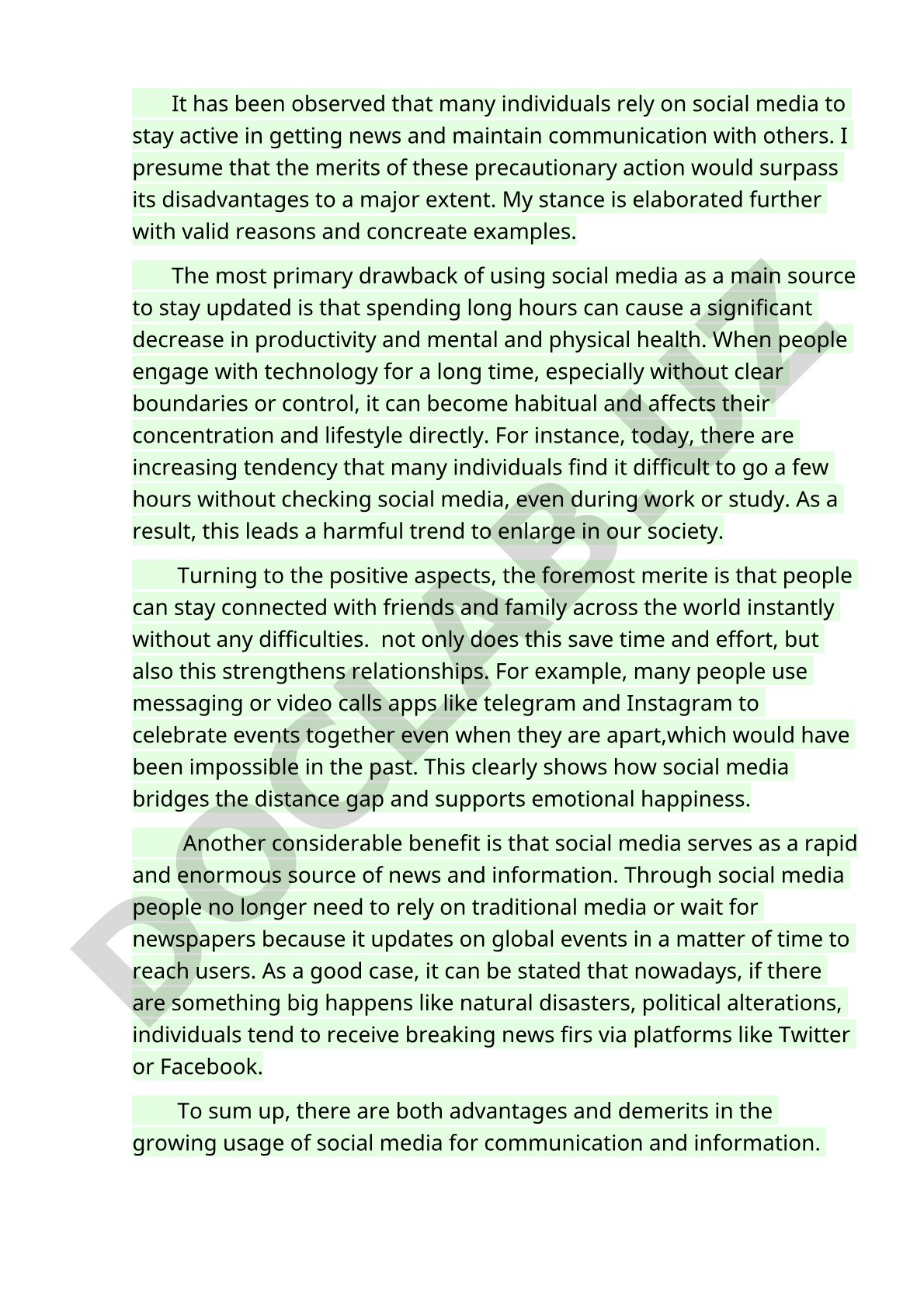 Social media as a main source of news and communication