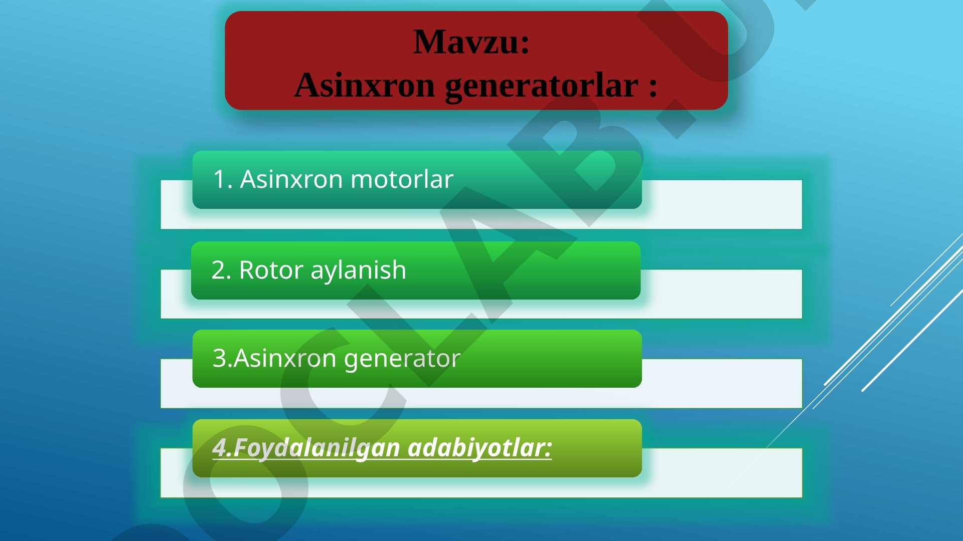 Asinxron generatorlar