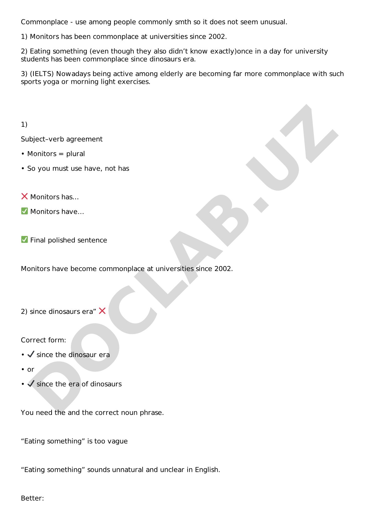 Commonplace usage and subject-verb agreement in English