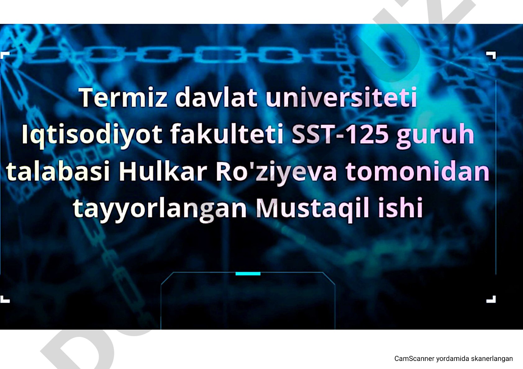 Hujjat mavzusi aniqlanmadi