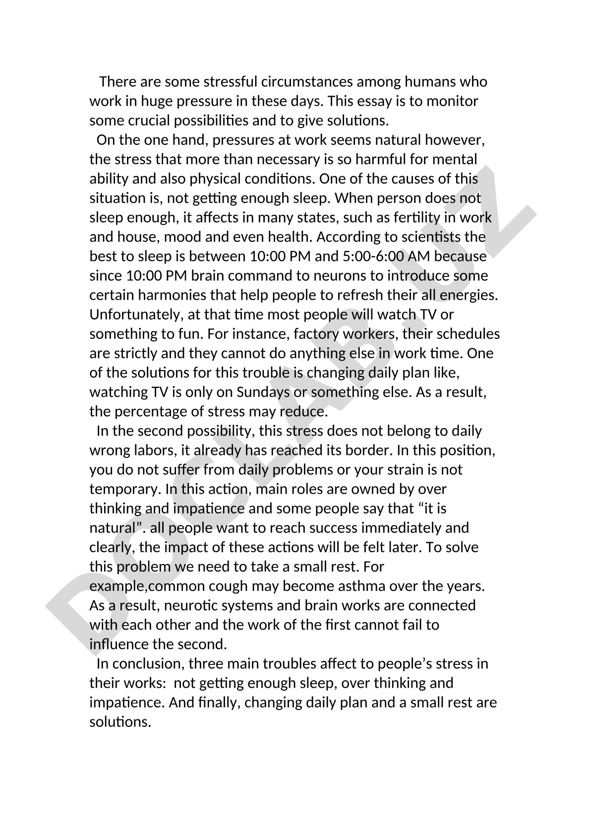 Workplace stress causes and solutions