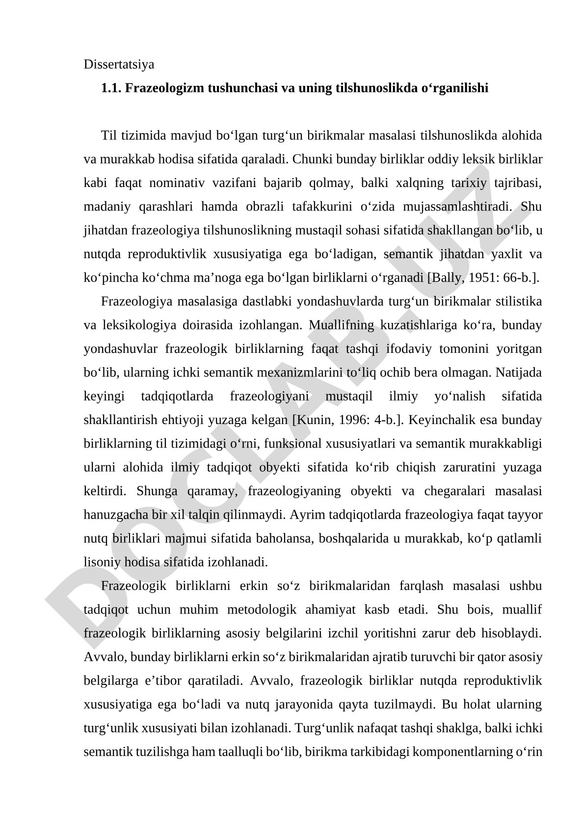 Frazeologizm tushunchasi va uning tilshunoslikda o‘rganilishi