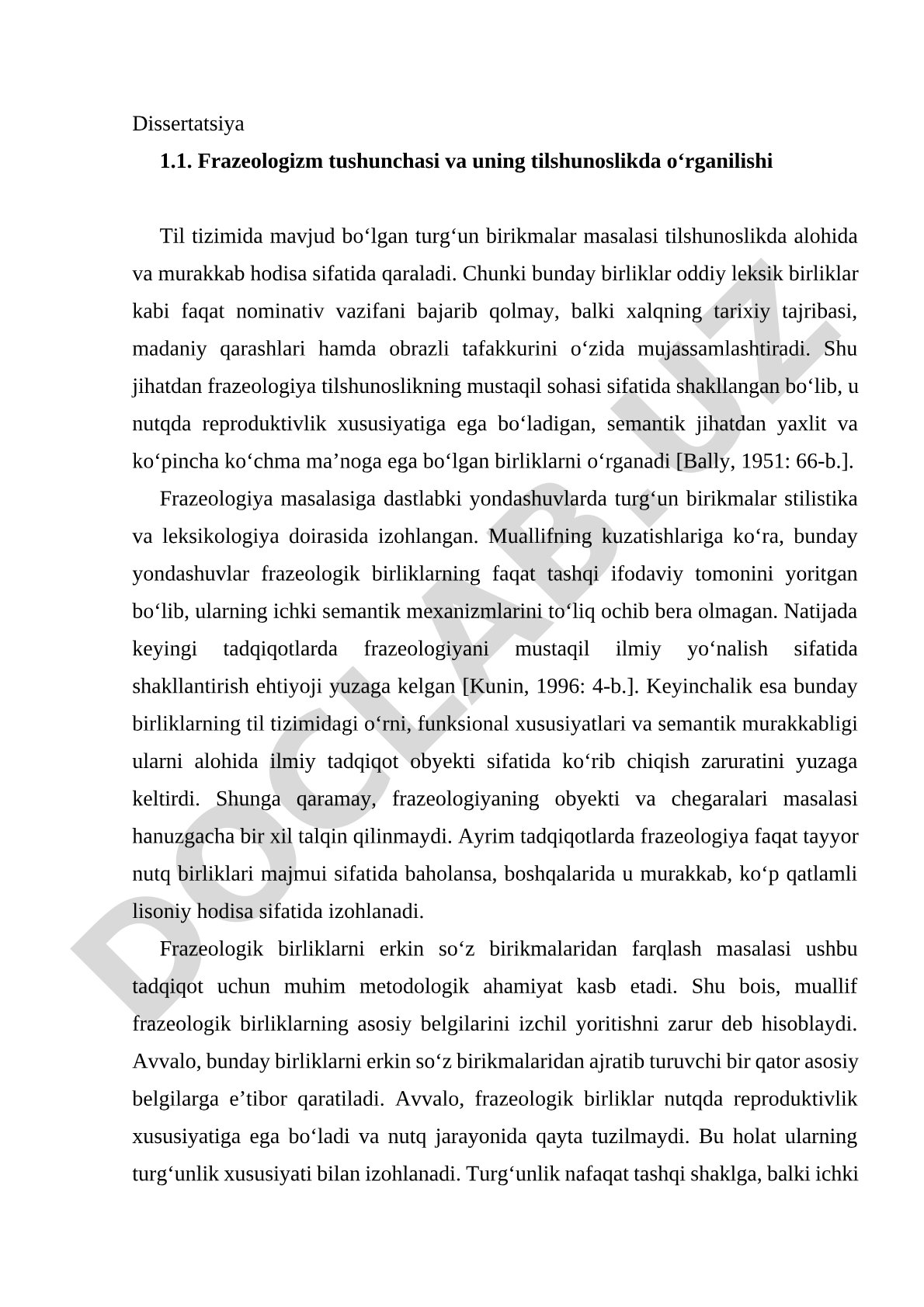 Frazeologizm tushunchasi va uning tilshunoslikda o‘rganilishi