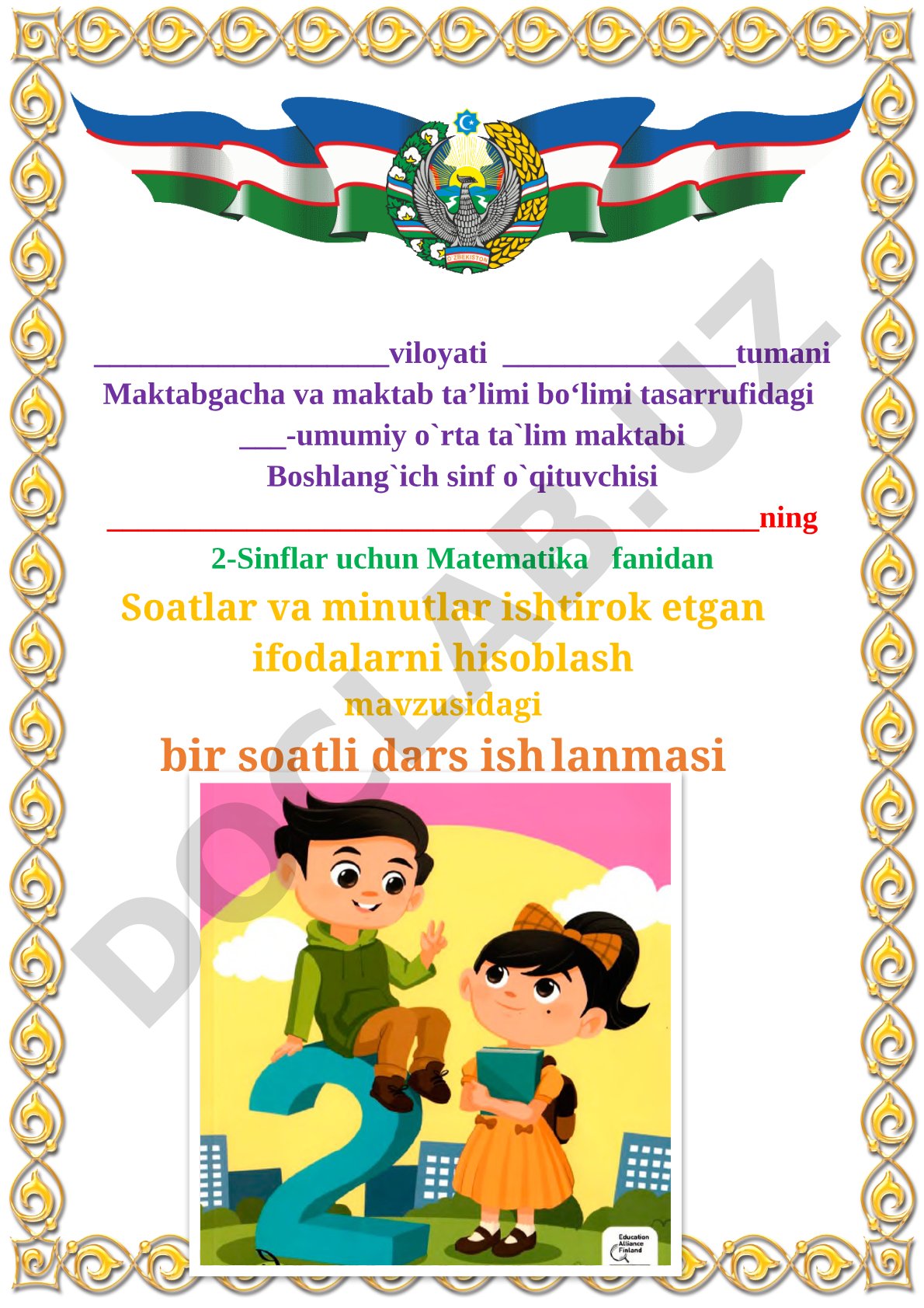 Soatlar va minutlar ishtirok etgan ifodalarni hisoblash