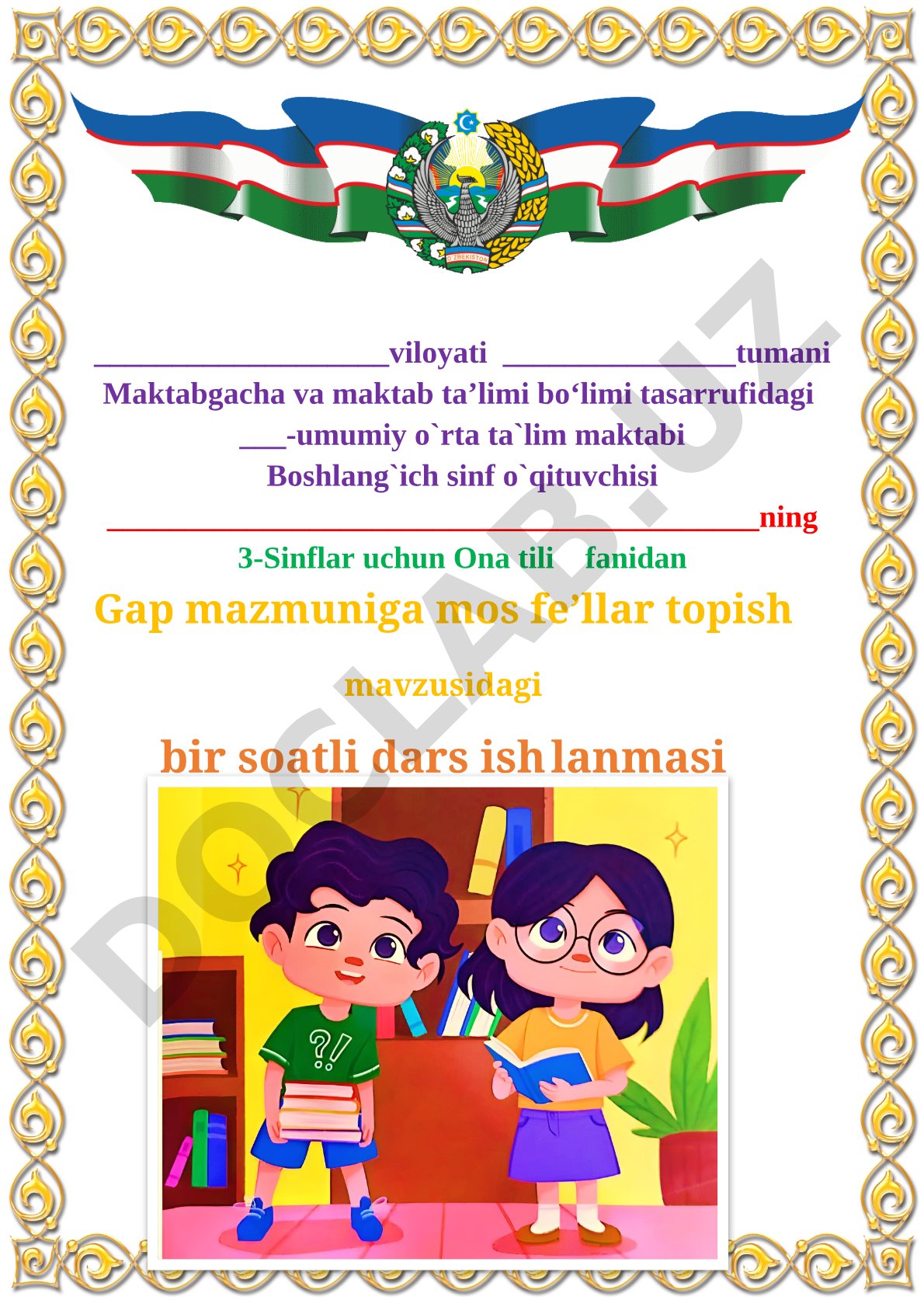 Gap mazmuniga mos fe’llar topish