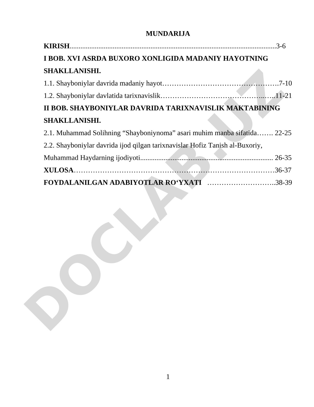 XVI asrda Buxoro xonligida madaniy hayot va tarixnavislik