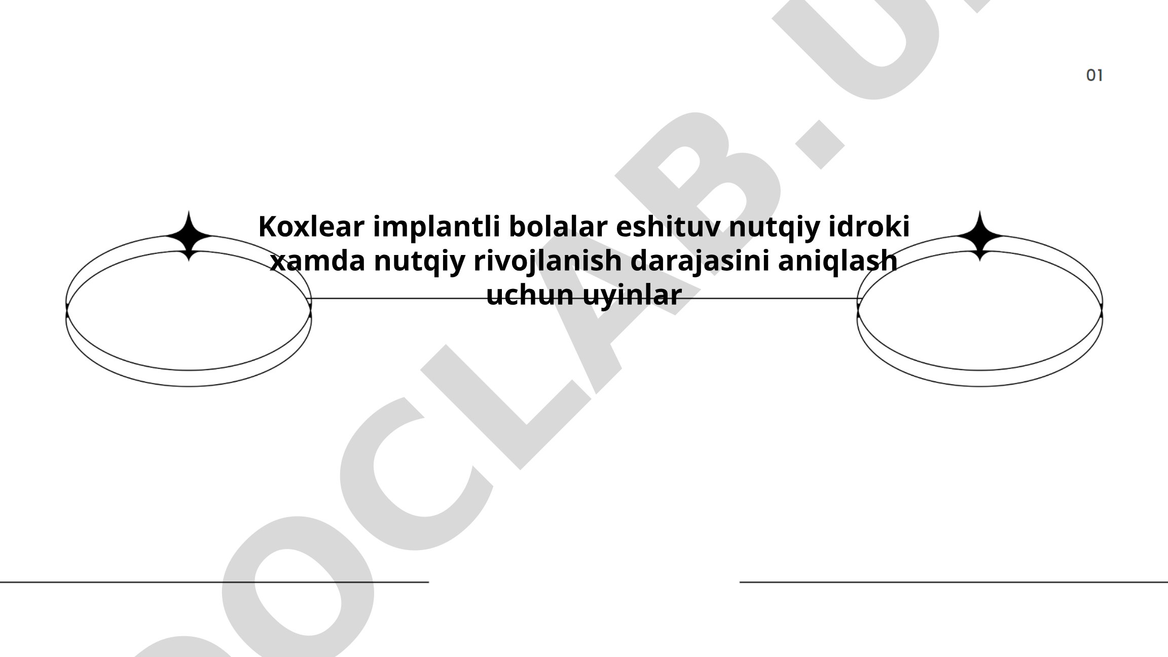 Koxlear implantli bolalar eshituv nutqiy idroki va nutqiy rivojlanish darajasini aniqlash uchun o'yinlar