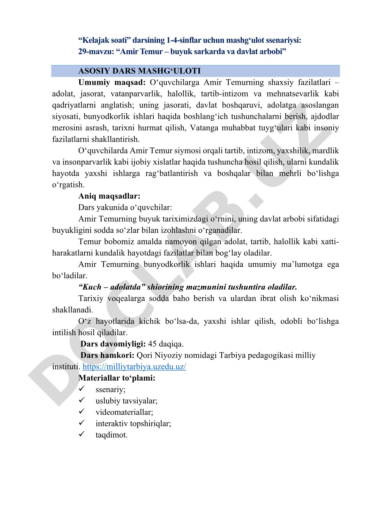 Amir Temur – buyuk sarkarda va davlat arbobi