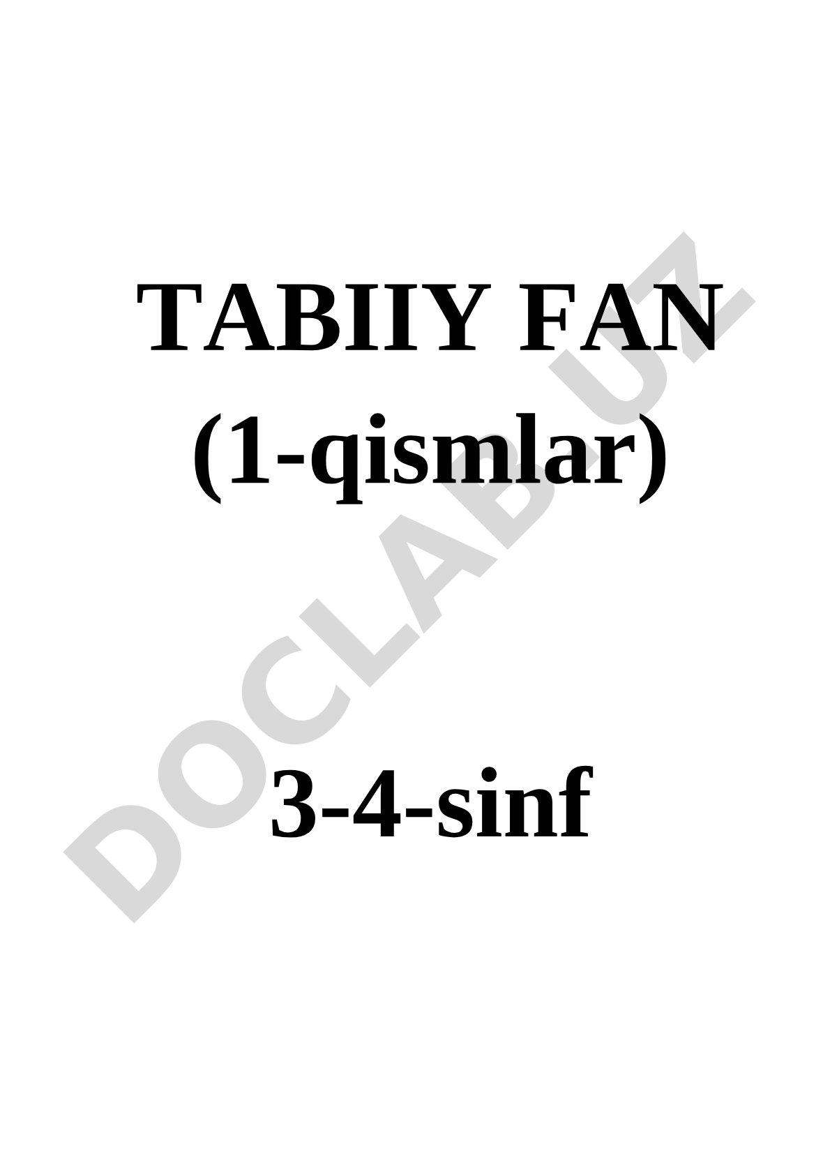 Tabiiy fan 4-sinf 1-qism savol-javoblar