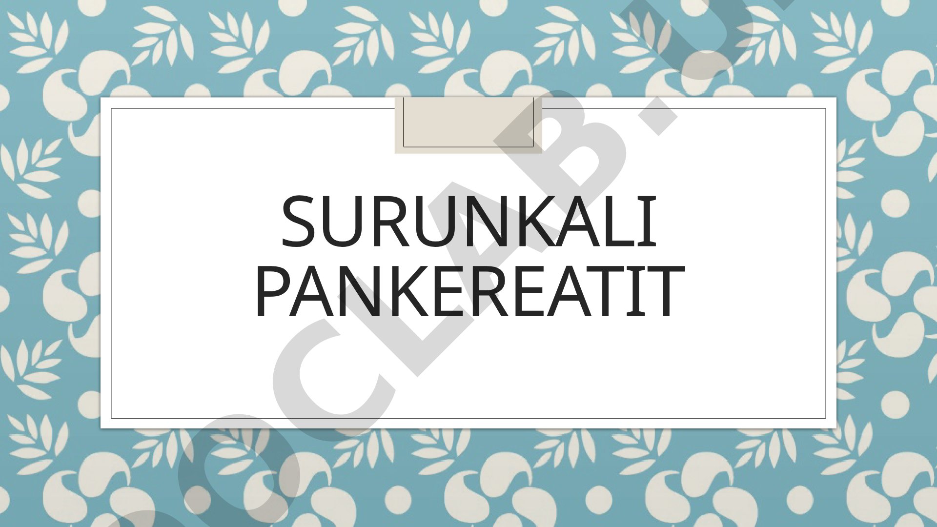 Surunkali pankreatit