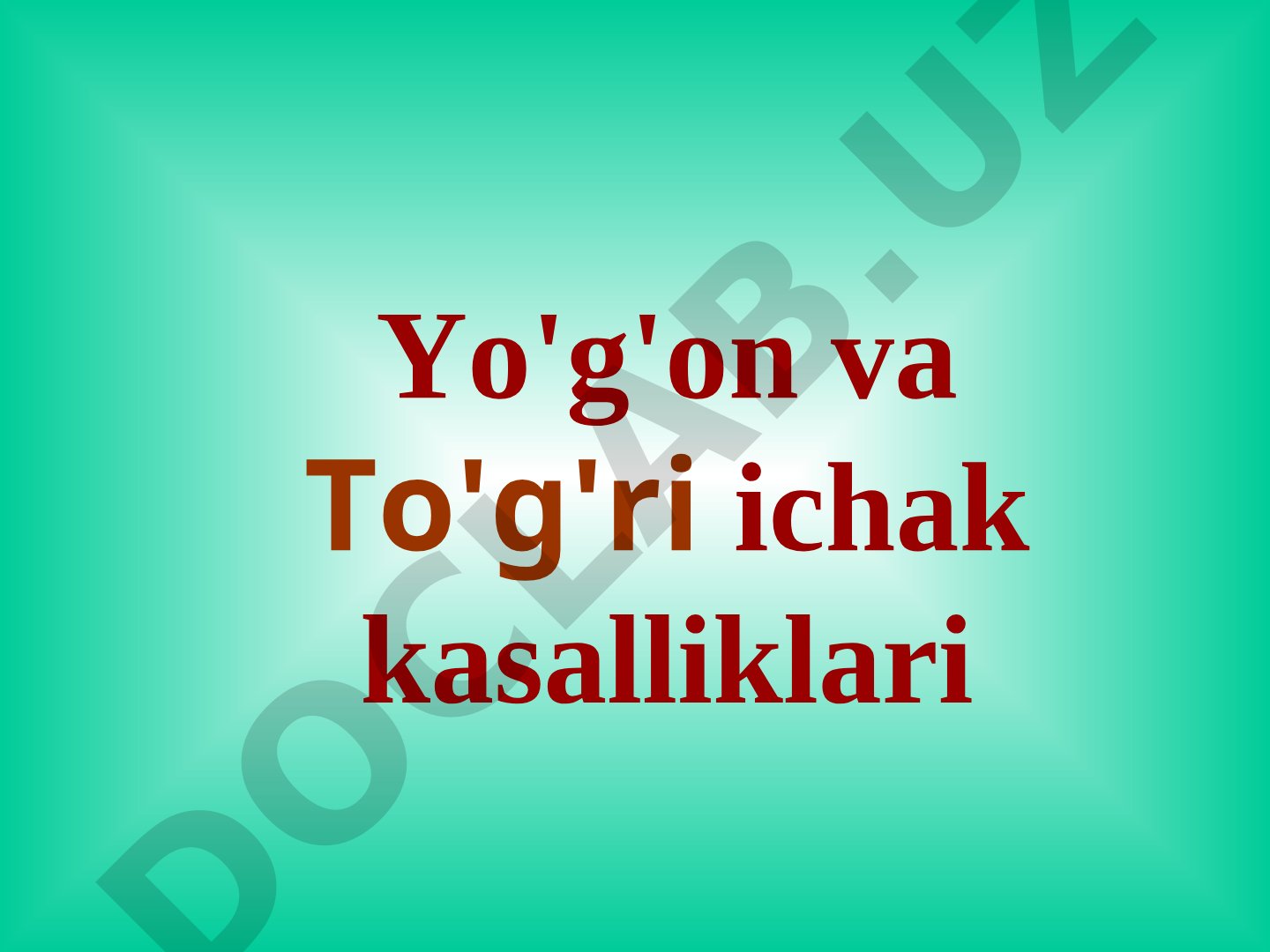 Yo'g'on va To'g'ri ichak kasalliklari Epidemiologiyasi