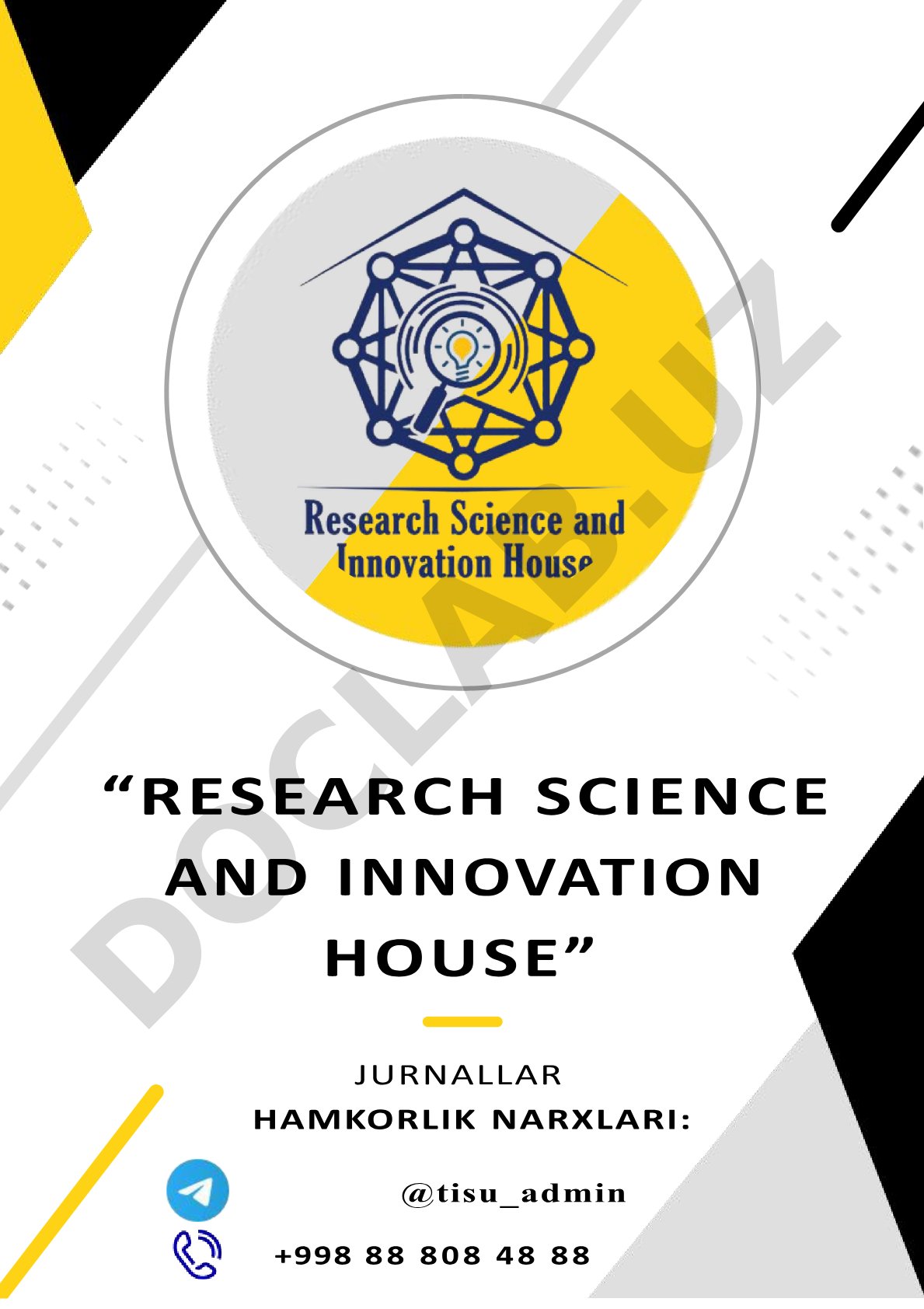 Mahalliy jurnallar: Journal of Universal Science Research, MEDICINE, PEDAGOGY AND TECHNOLOGY: THEORY AND PRACTICE, TECHNICAL SCIENCE RESEARCH IN UZBEKISTAN