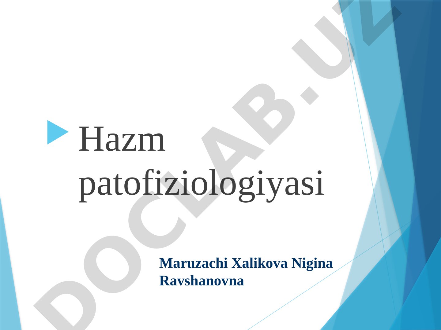 Hazm patofiziologiyasi