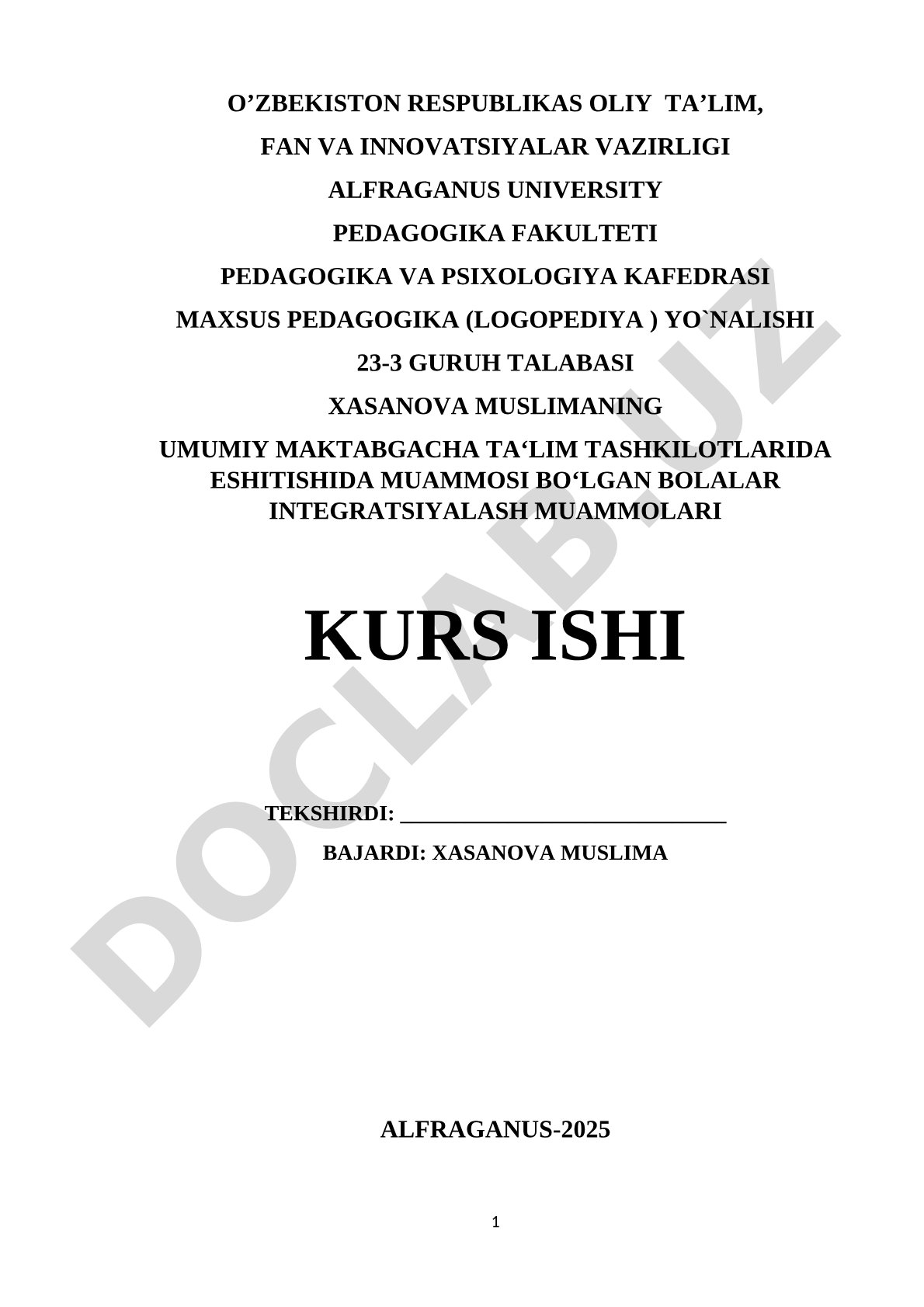 Umumiy maktabgacha ta'lim tashkilotlarida eshitishida muammosi bo'lgan bolalar integratsiyalash muammolari