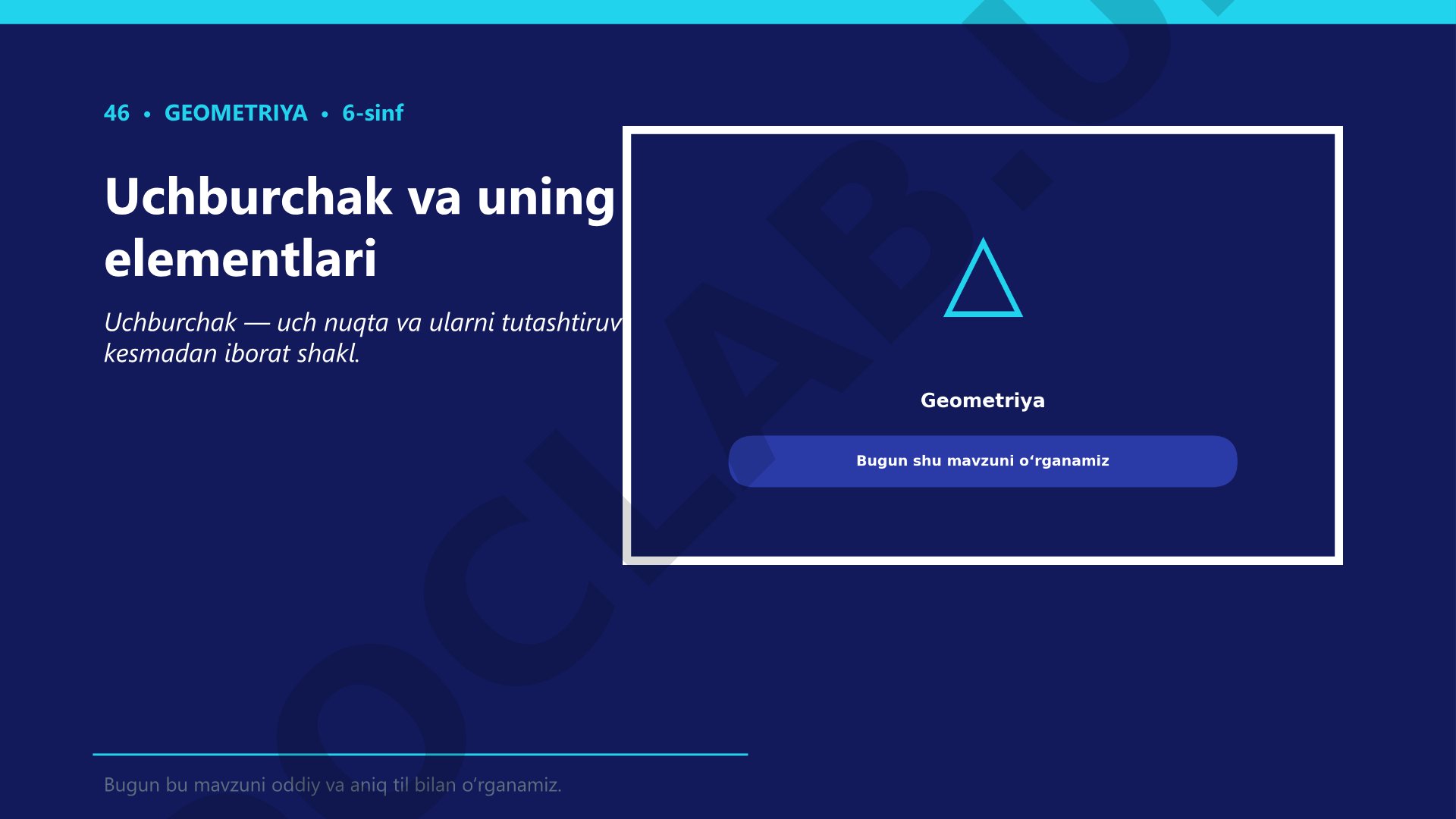 Uchburchak va uning elementlari