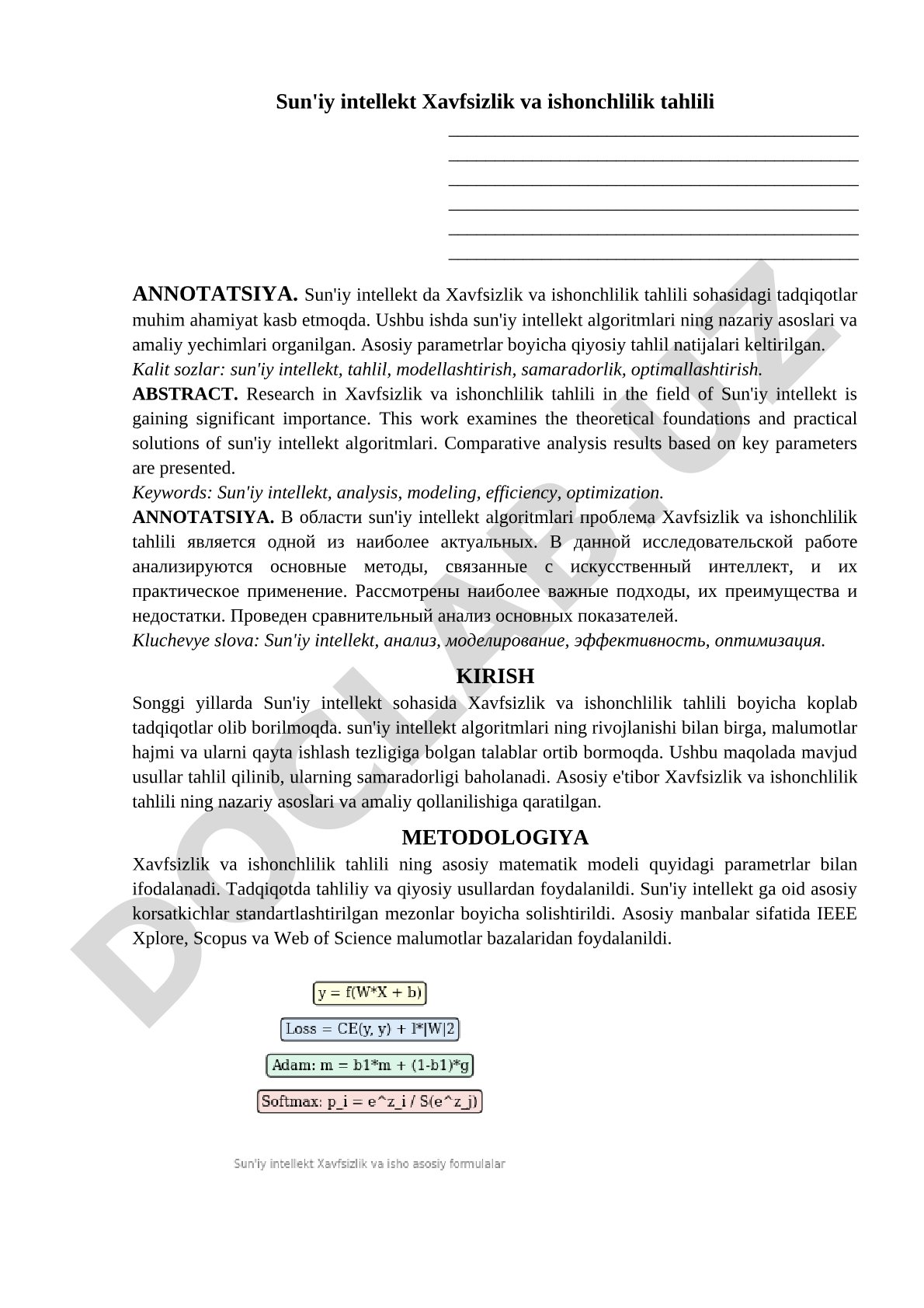 Sun'iy intellekt Xavfsizlik va ishonchlilik tahlili
