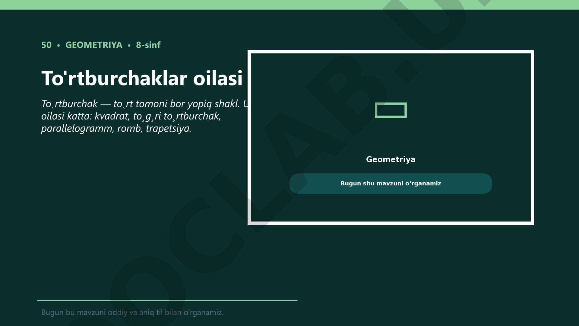 To'rtburchaklar oilasi