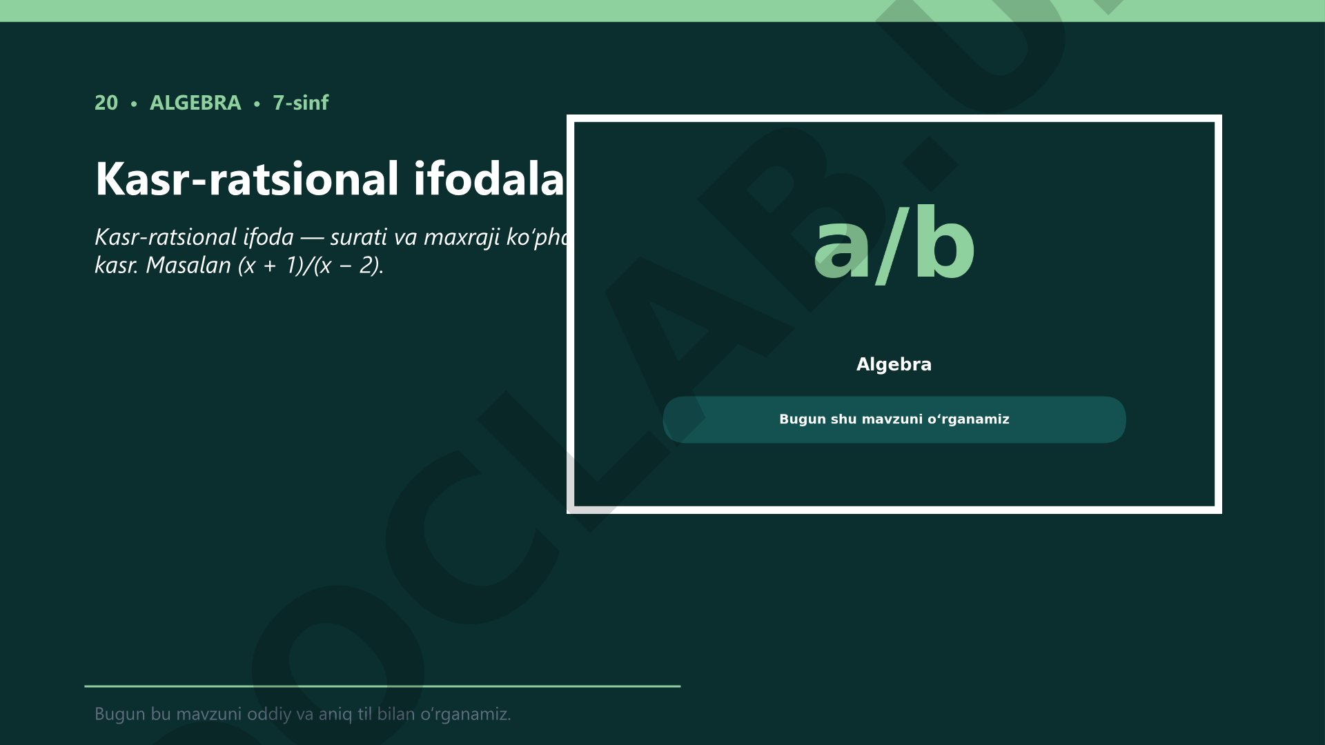 Kasr-ratsional ifodalar