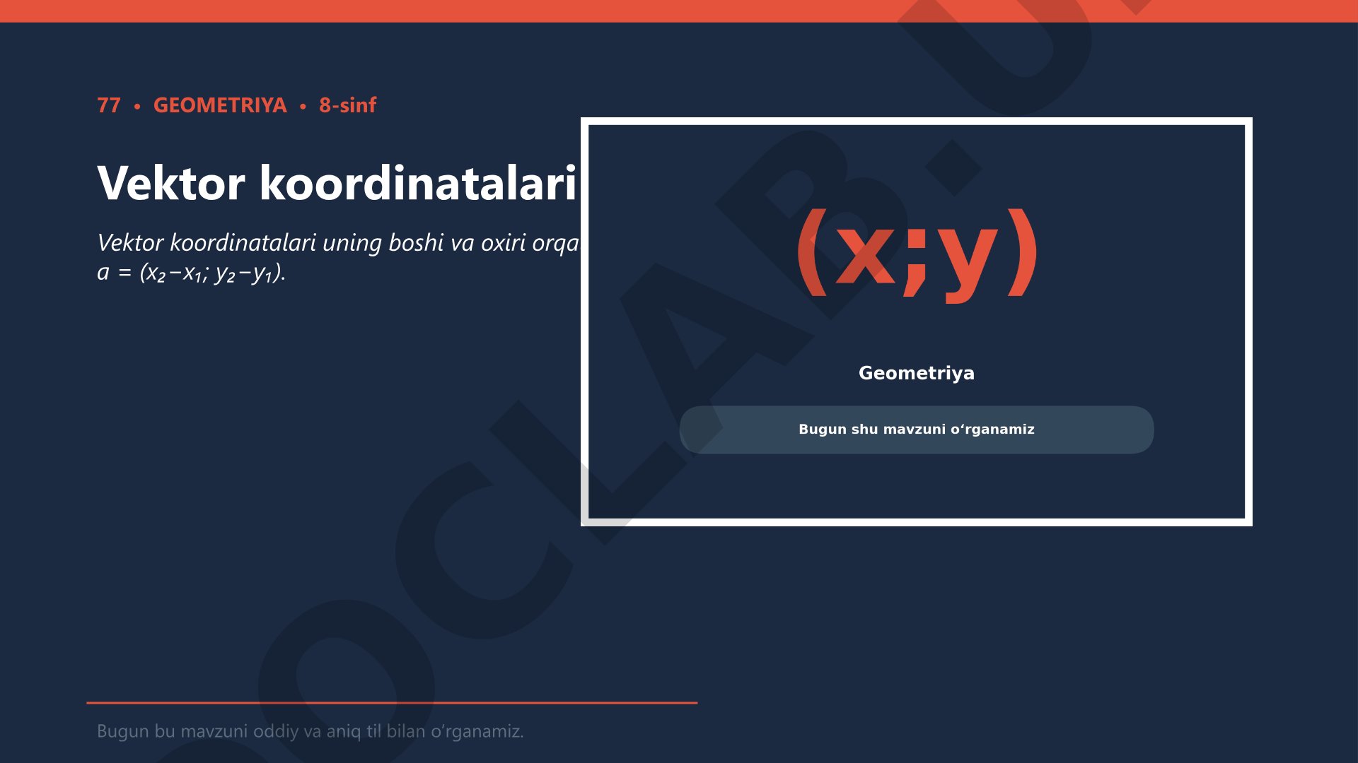 Vektor koordinatalari