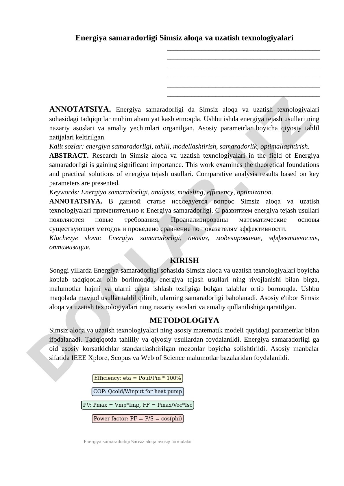 Energiya samaradorligi Simsiz aloqa va uzatish texnologiyalari