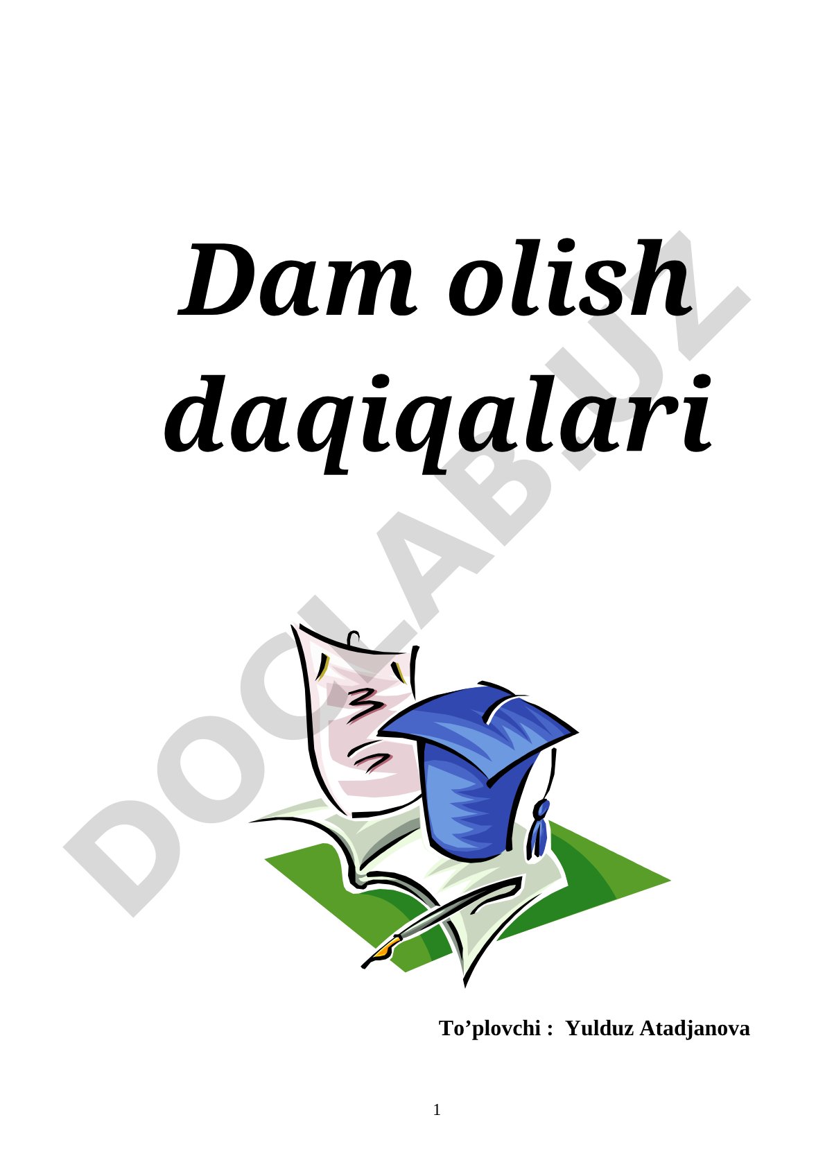 Dam olish daqiqalari she'rlar to'plami