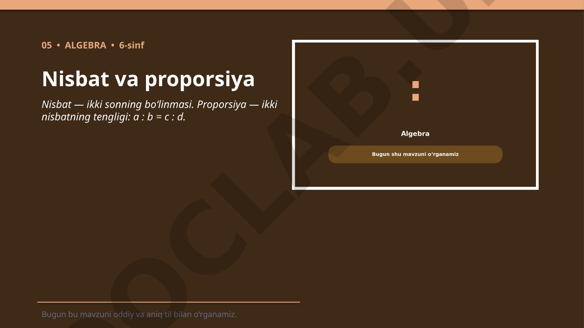 Nisbat va proporsiya