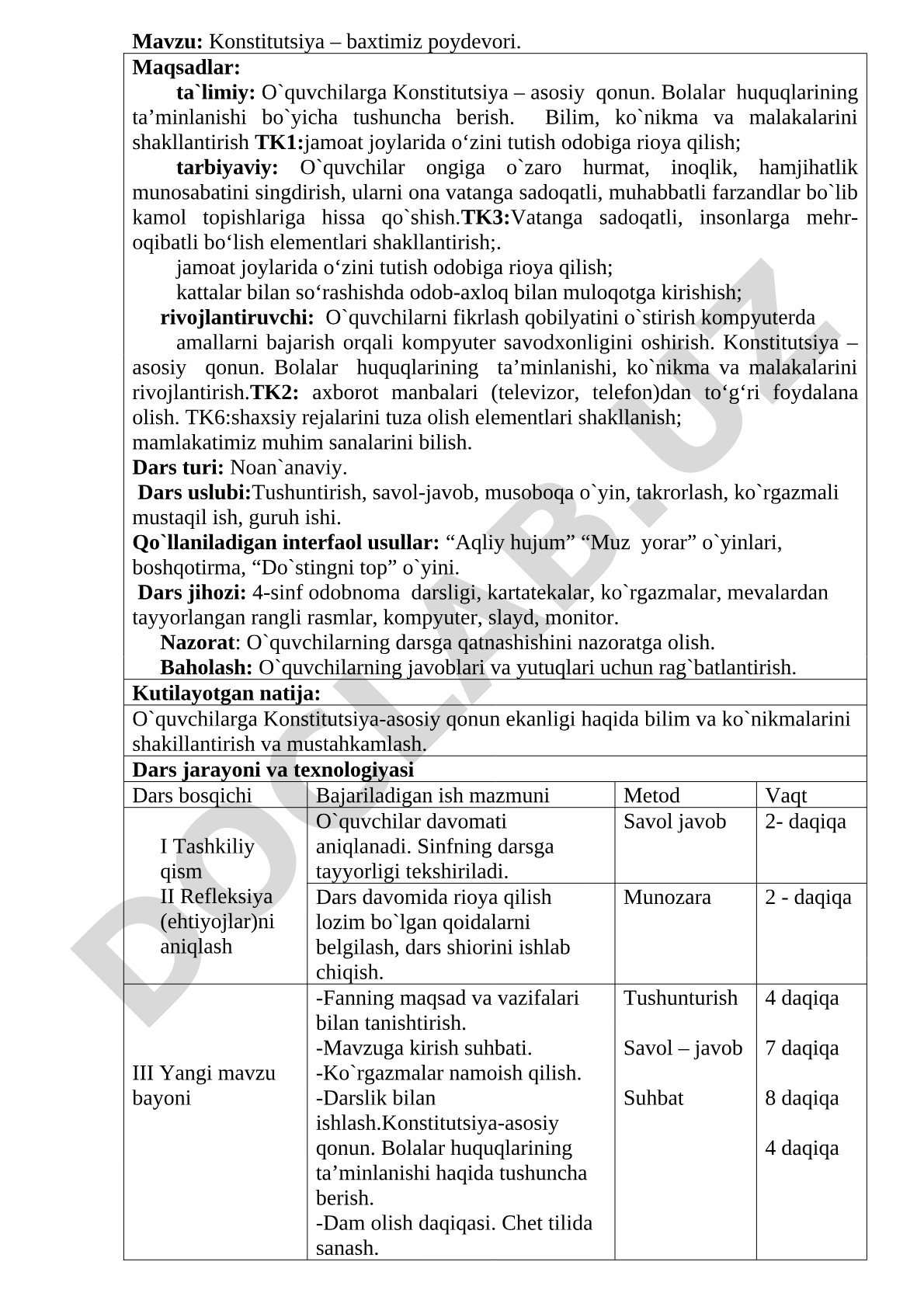 Konstitutsiya – baxtimiz poydevori