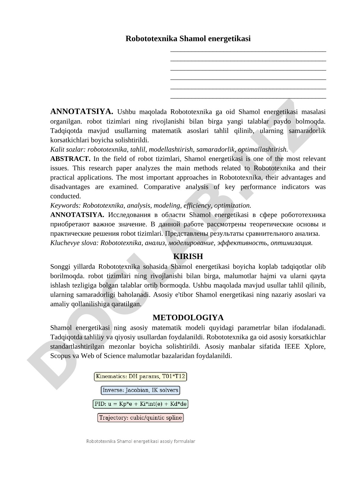 Robototexnika Shamol energetikasi