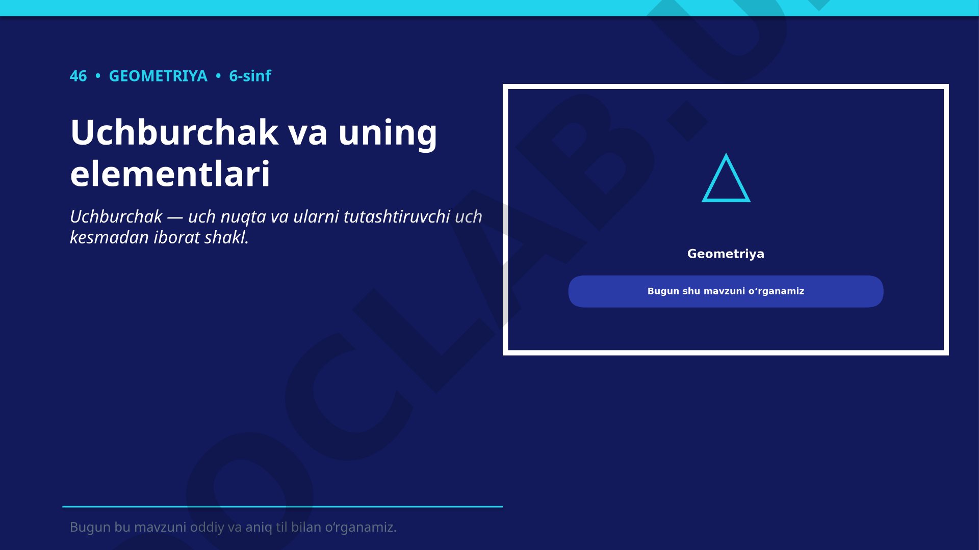 Uchburchak va uning elementlari