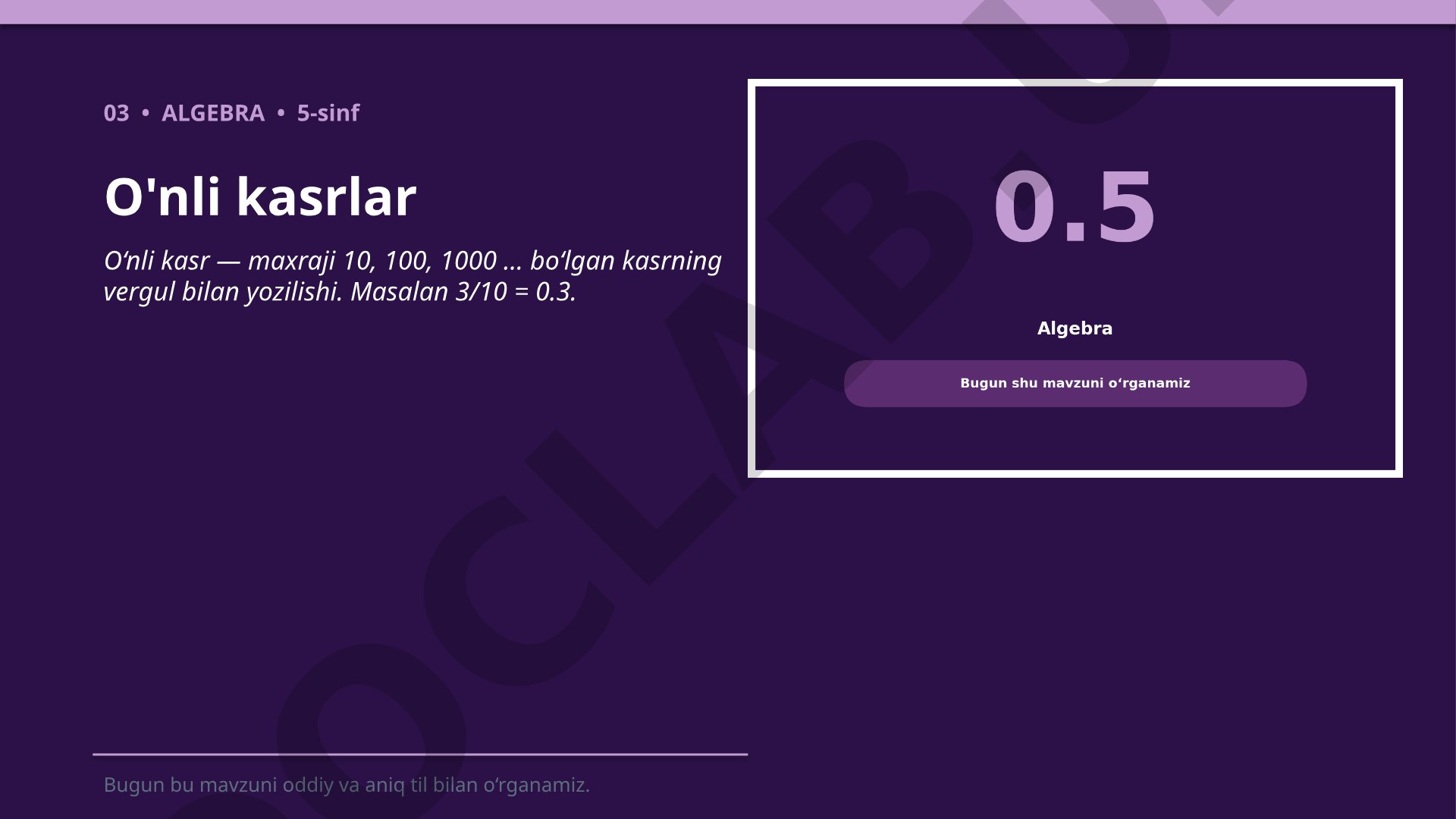 O'nli kasrlar