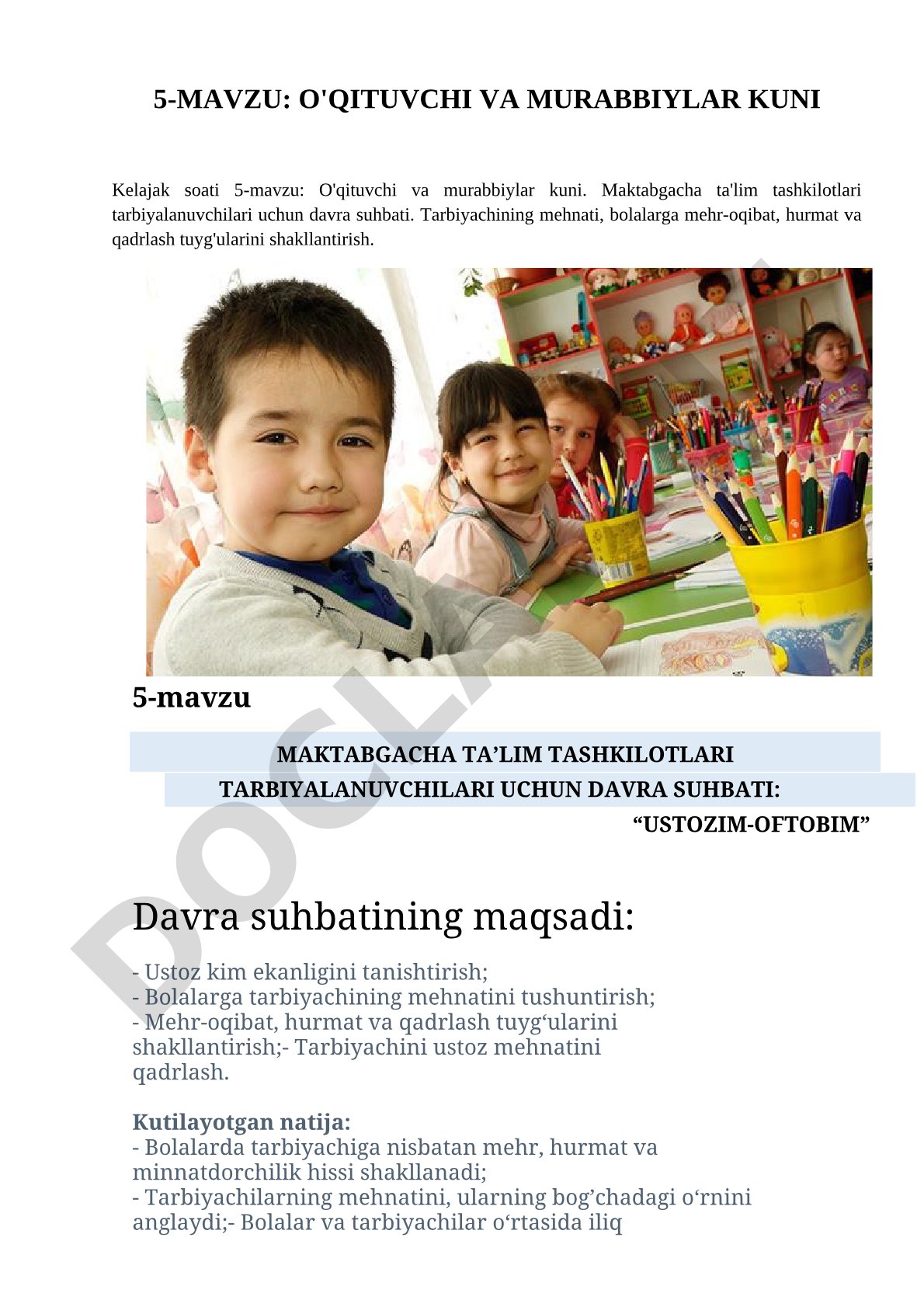 O'qituvchi va murabbiylar kuni