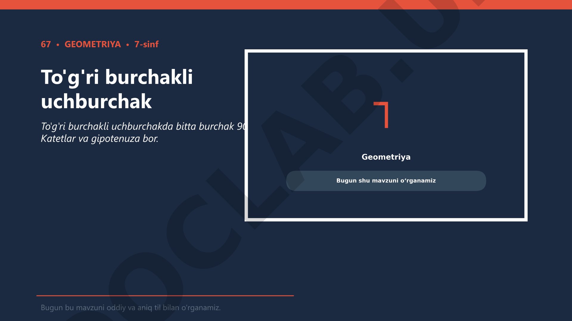 To'g'ri burchakli uchburchak