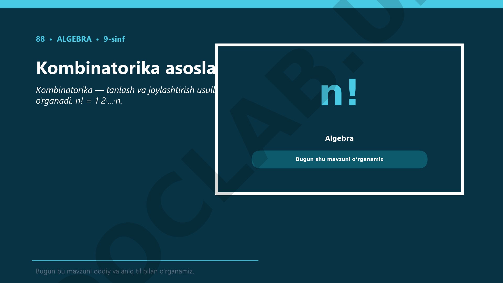 Kombinatorika asoslari