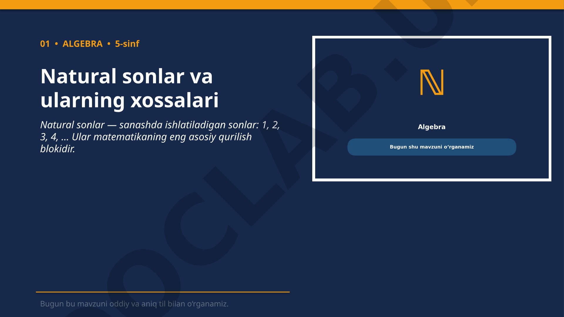Natural sonlar va ularning xossalari