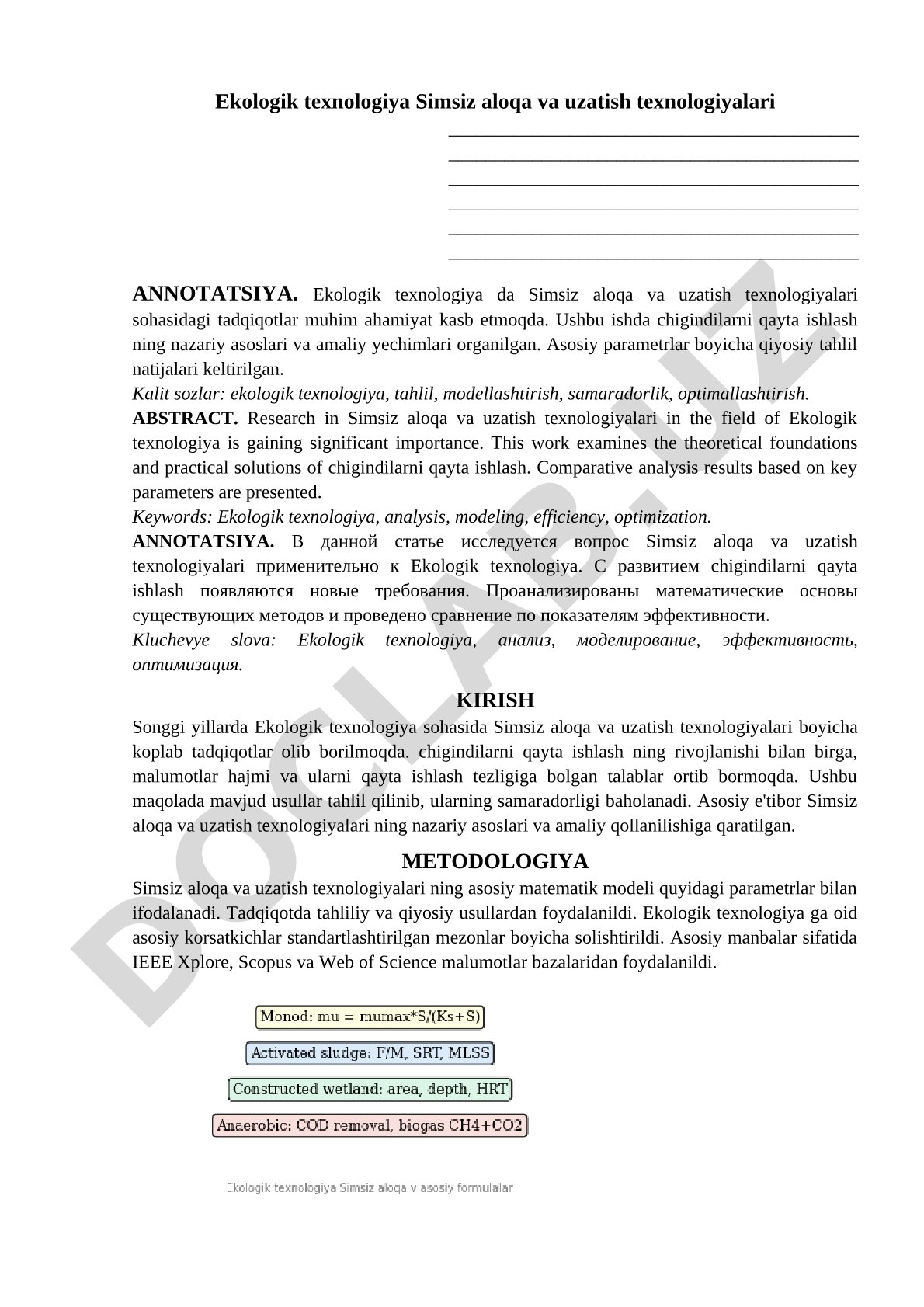 Ekologik texnologiya Simsiz aloqa va uzatish texnologiyalari