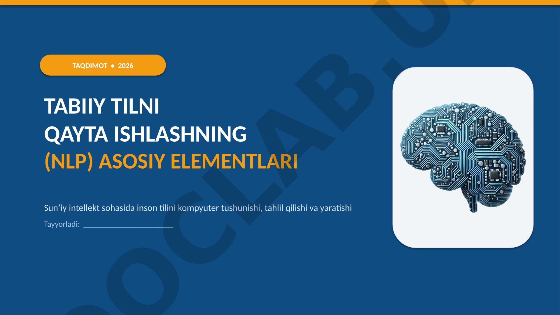 Tabiiy Tilni Qayta Ishlash (NLP) Asosiy Elementlari