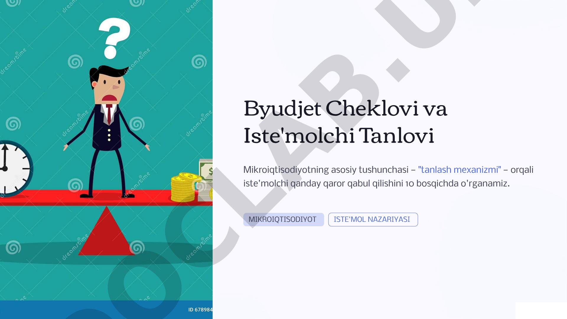 Byudjet Cheklovi va Iste'molchi Tanlovi