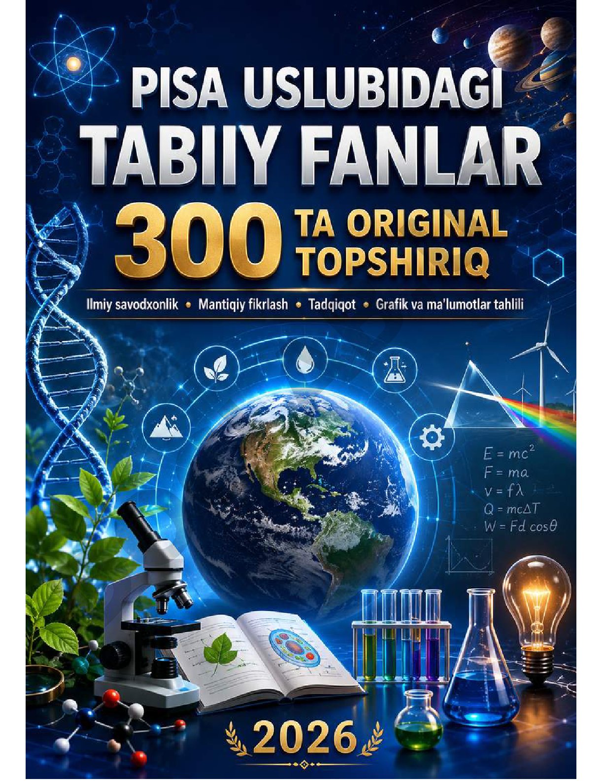 Tabiiy fanlar baholash to'plami test yechimlari 300 ta original topshiriq