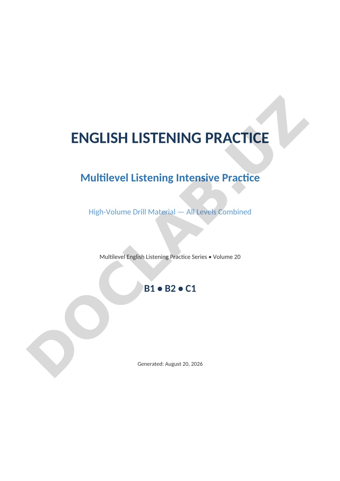English listening practice