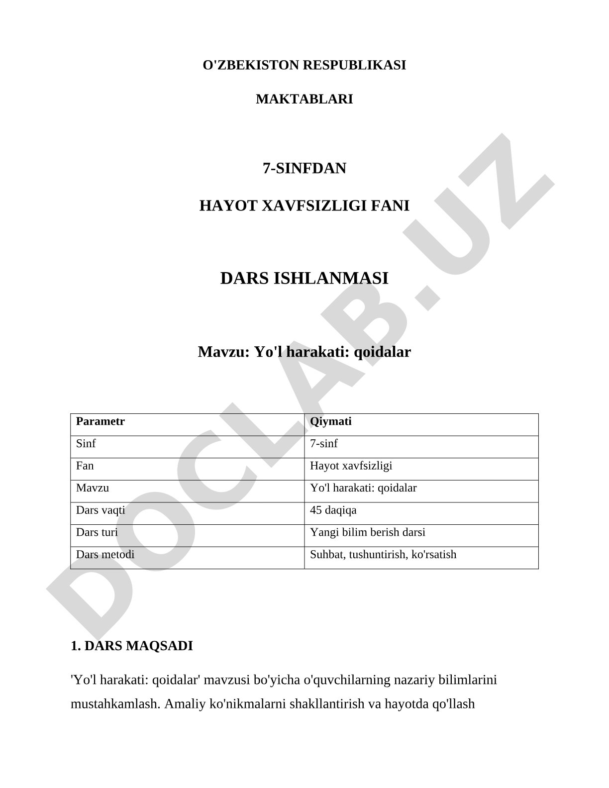 Yo'l harakati: qoidalar