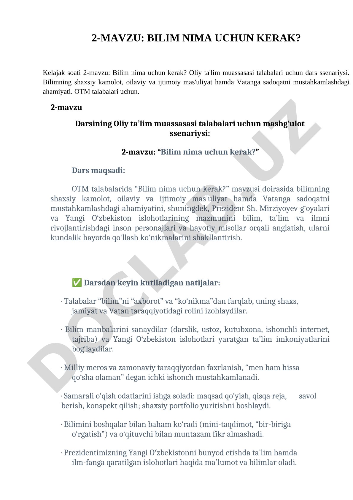 Bilim nima uchun kerak?