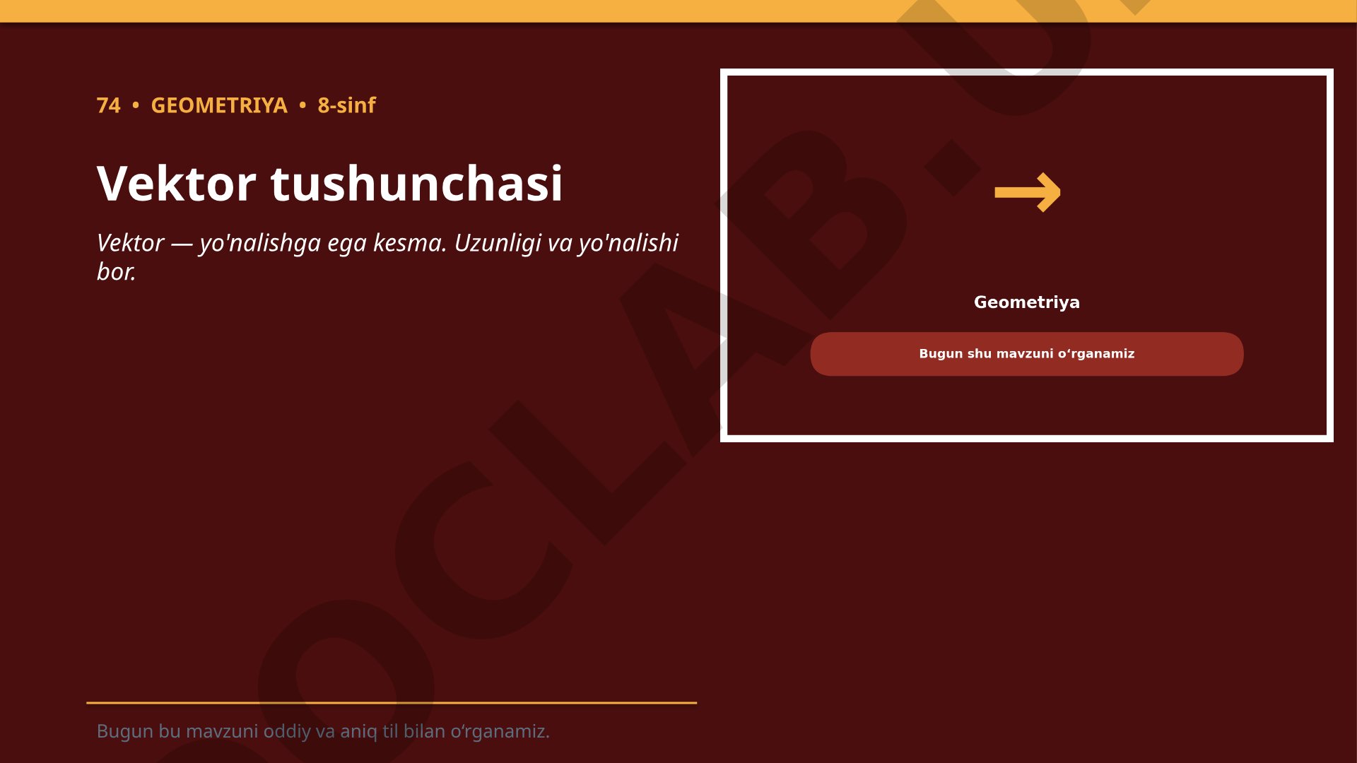 Vektor tushunchasi